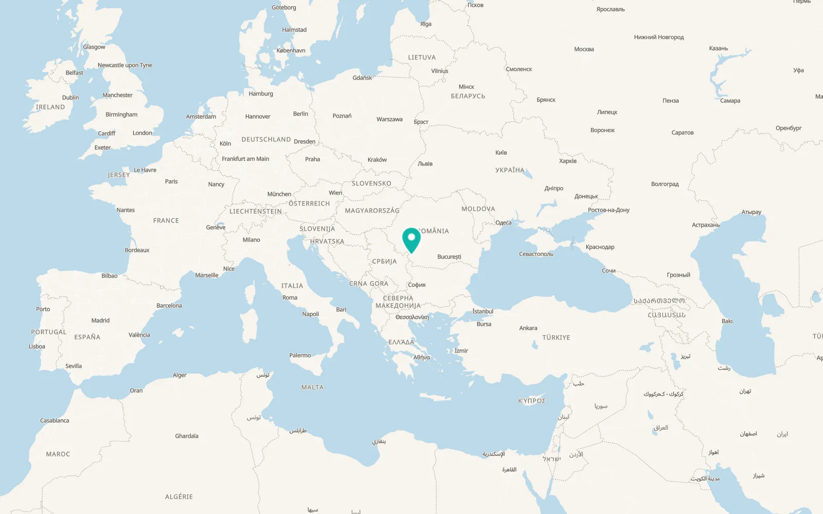 Map of Vânju-Mare