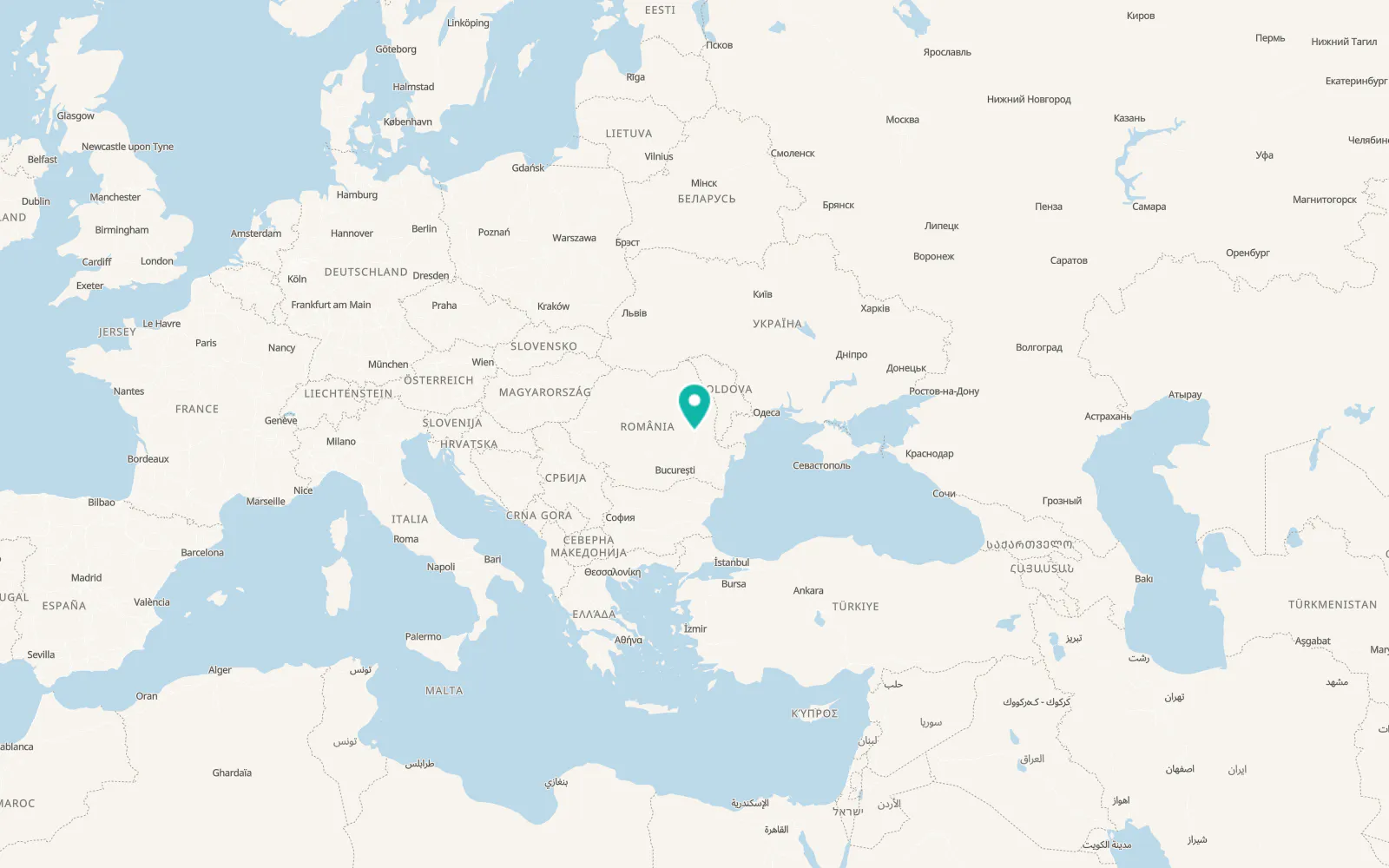 Map of Vârteşcoiu