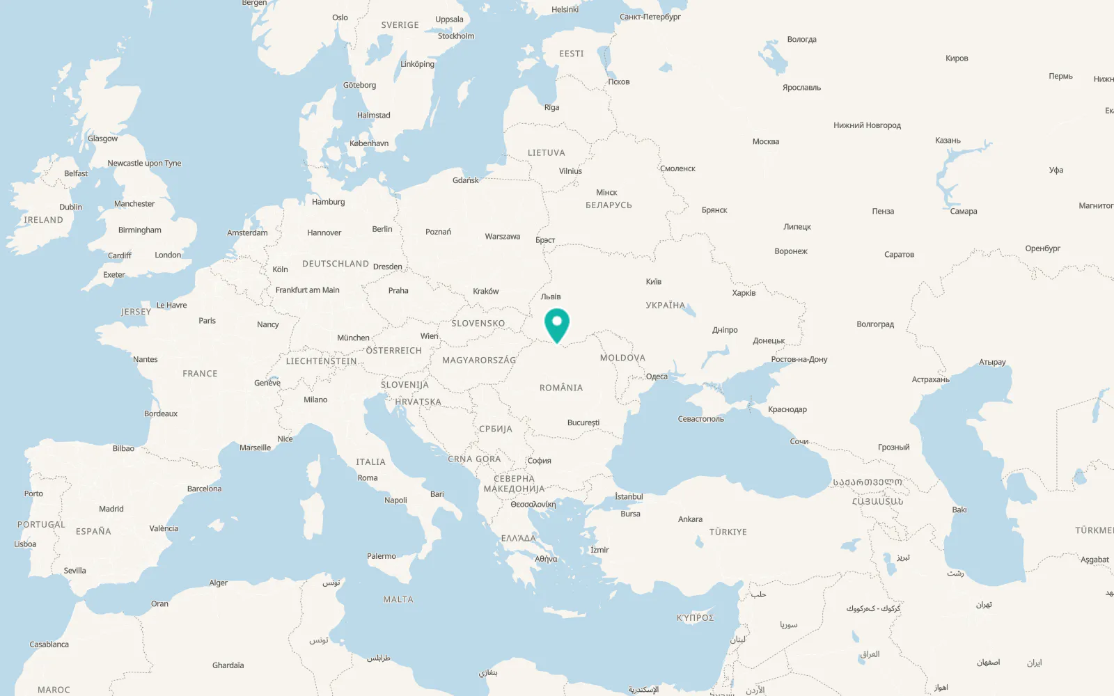 Map of Vişeu de Sus
