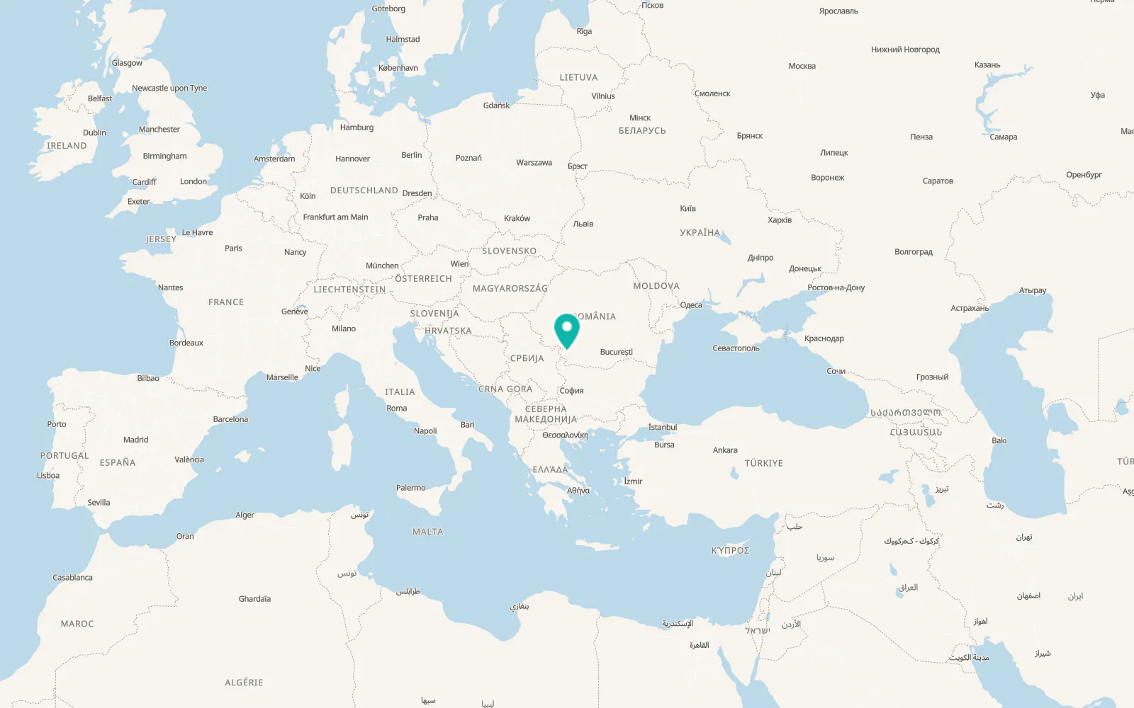 Map of Vlădaia