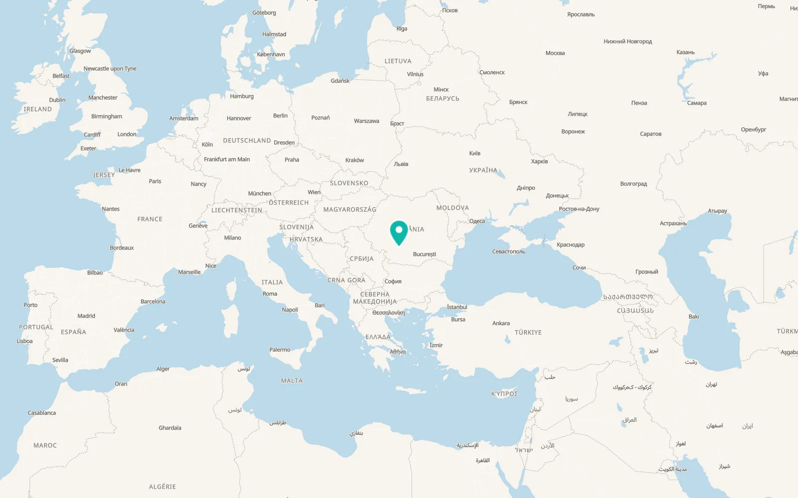 Map of Zătreni