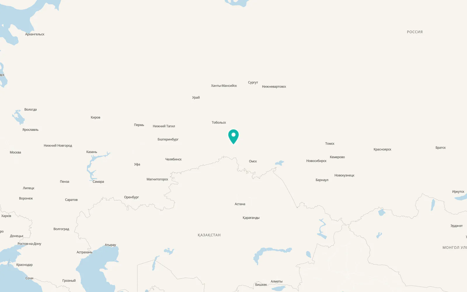 Map of Abatskoye