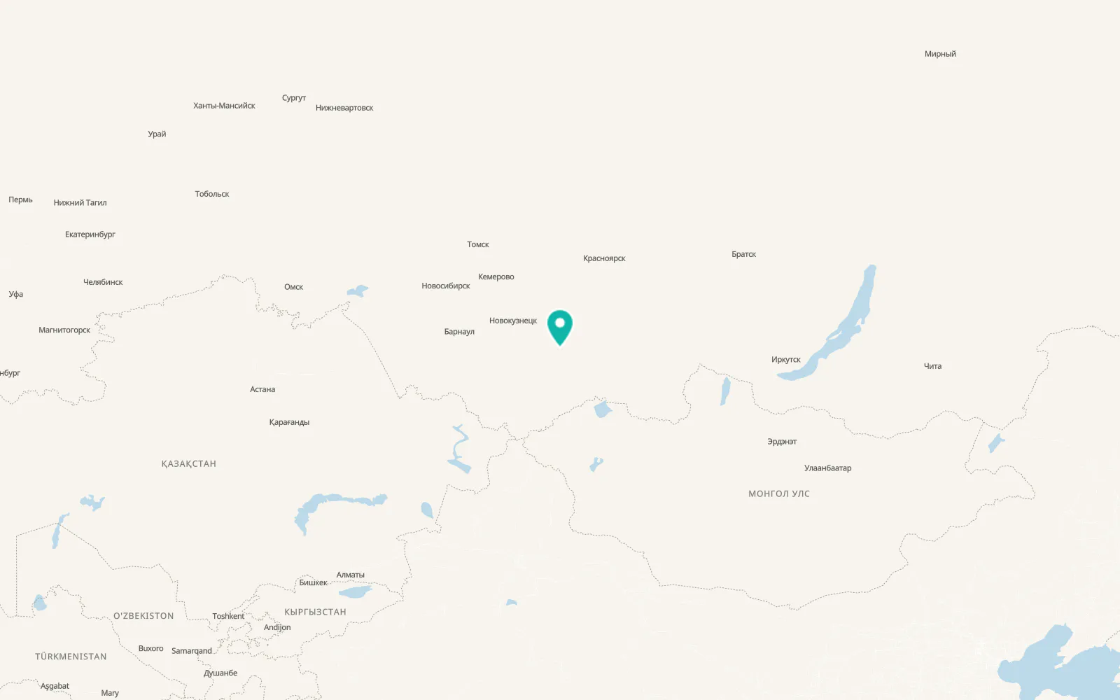 Map of Abaza