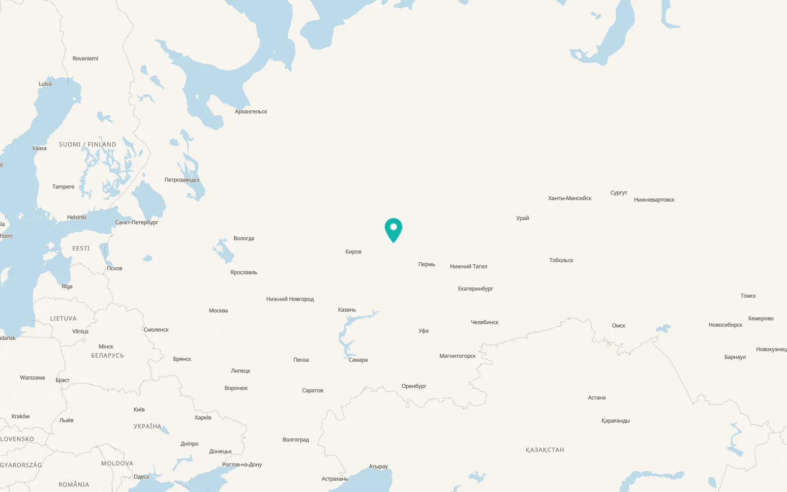 Map of Afanas’yevo