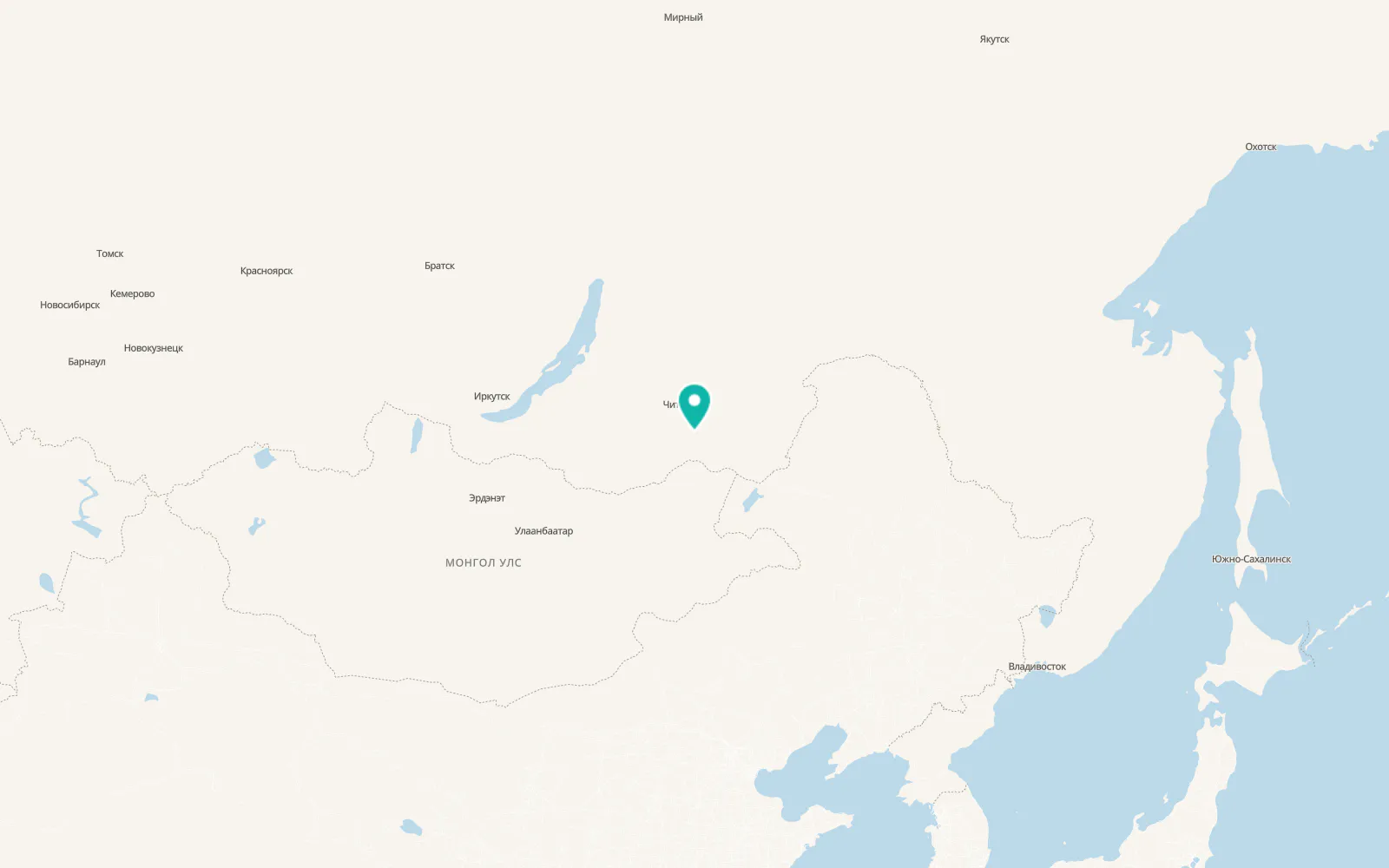 Map of Aginskoye