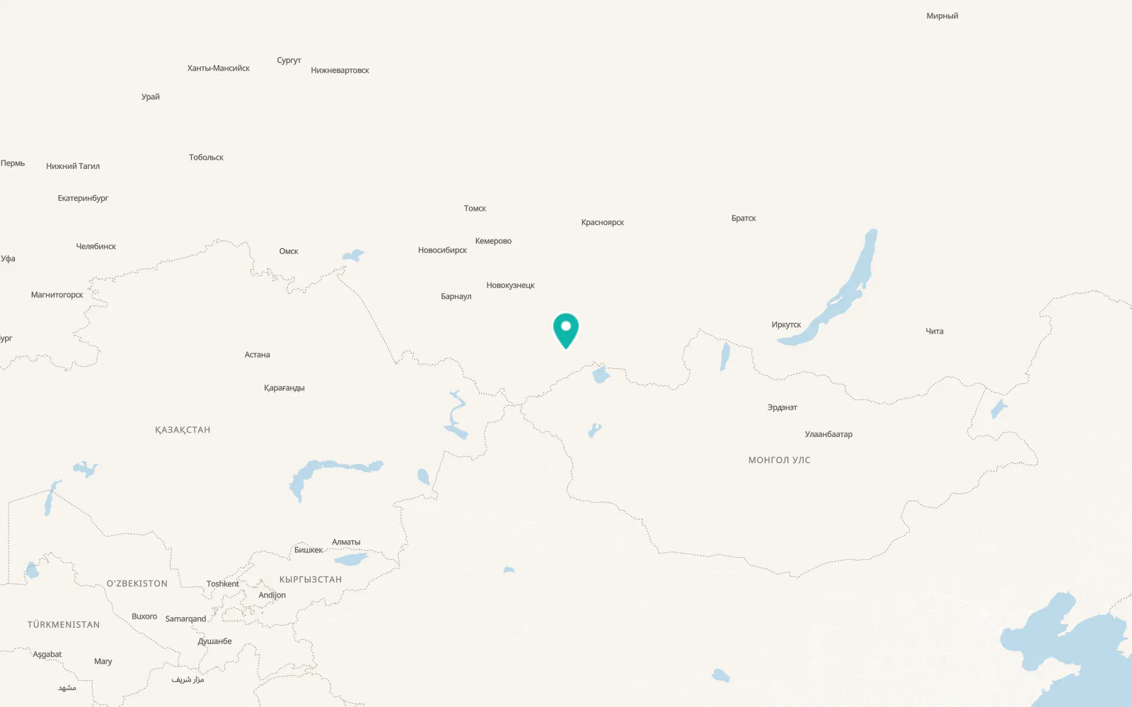 Map of Ak-Dovurak