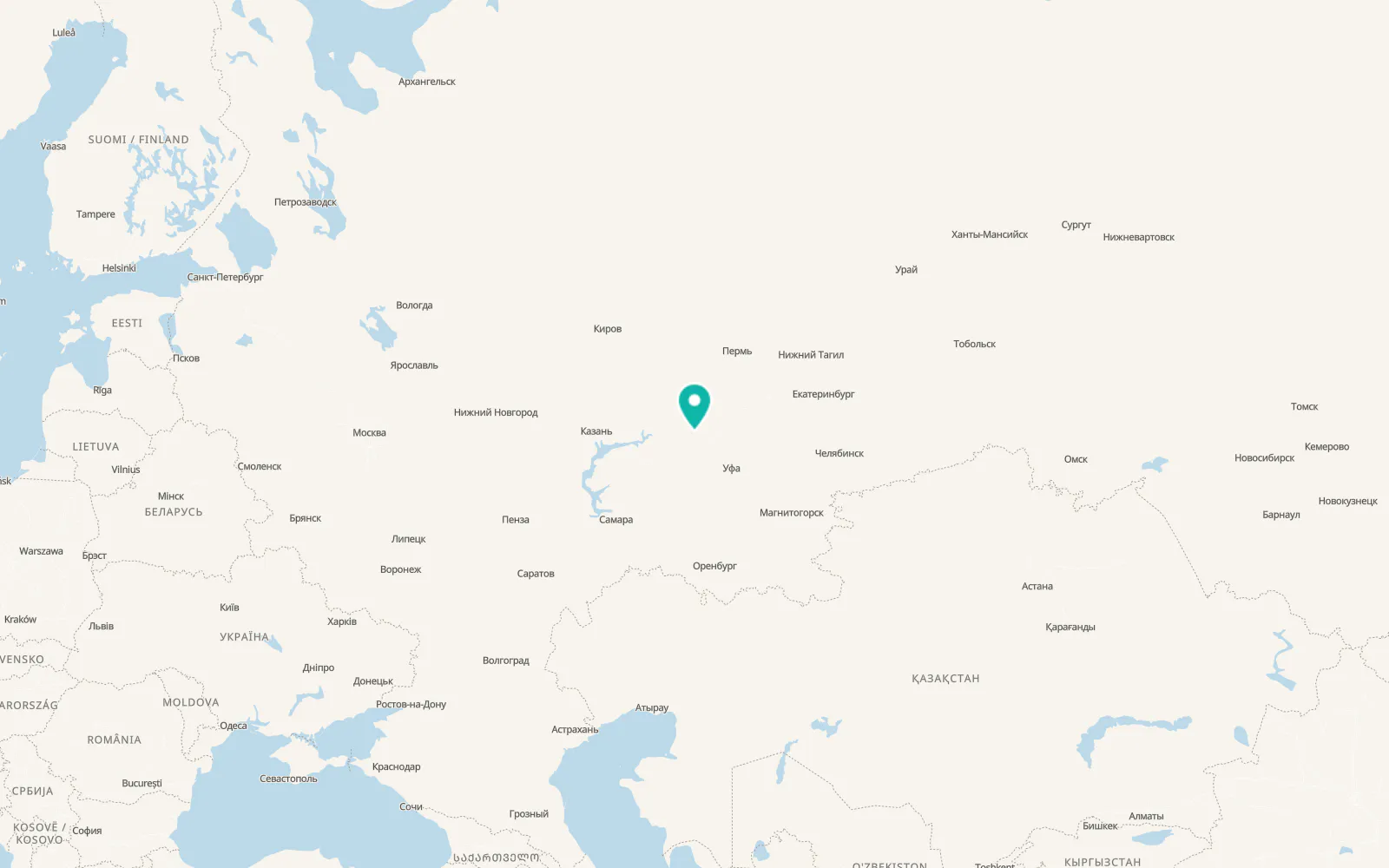 Map of Aktanysh