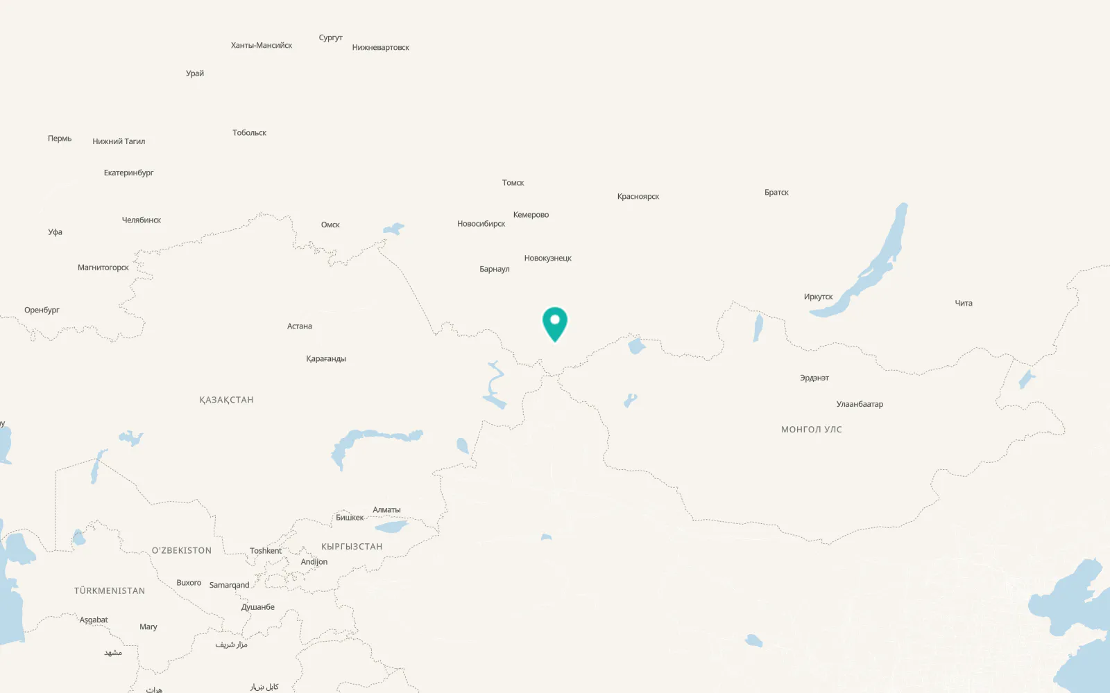 Map of Aktash