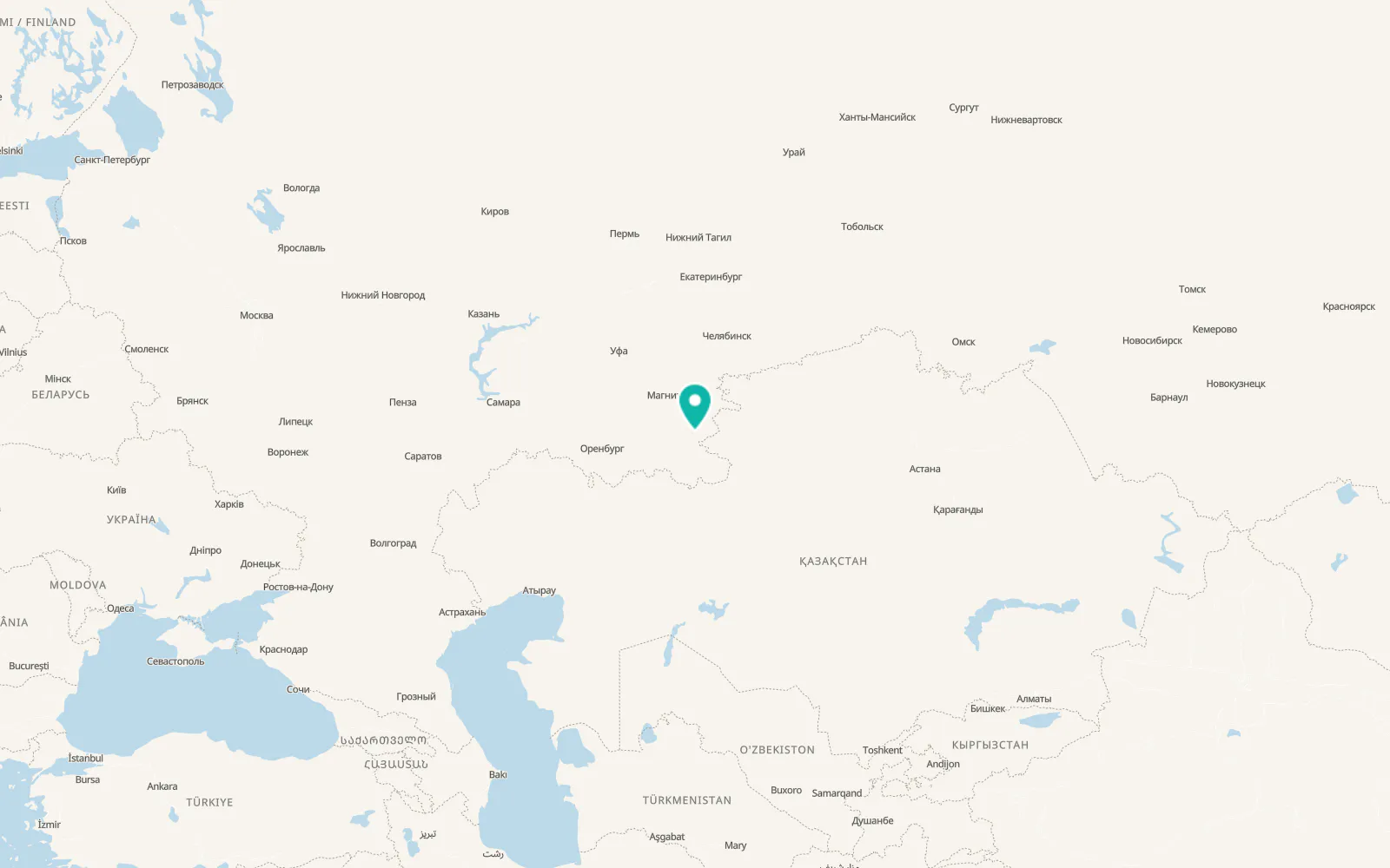 Map of Alandskoye