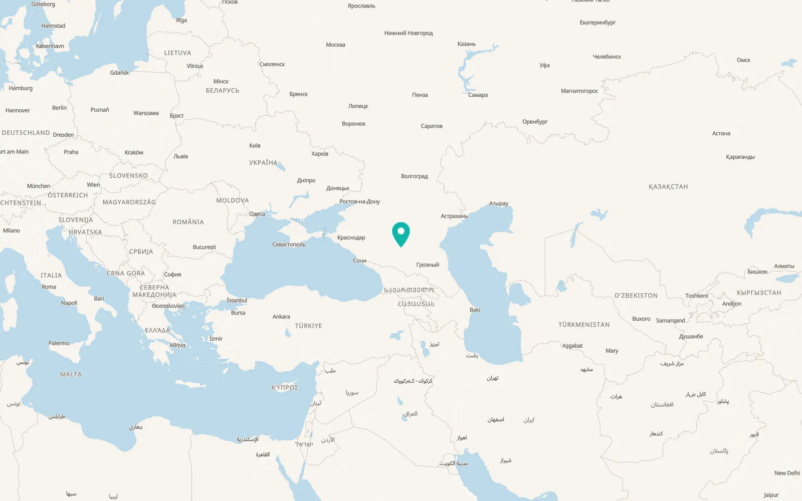 Map of Aleksandriyskaya