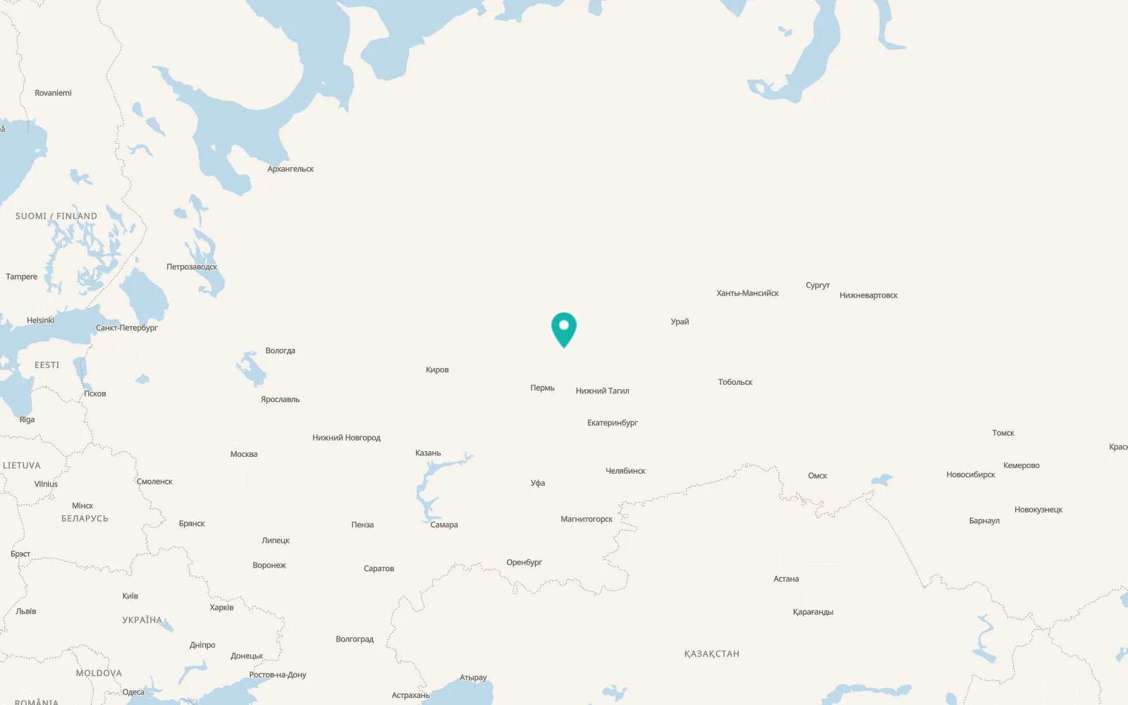 Map of Aleksandrovsk