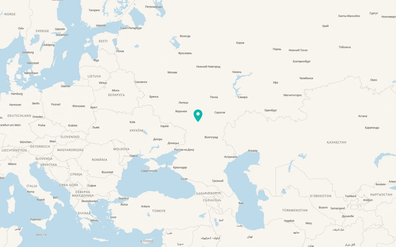 Map of Alekseyevskaya
