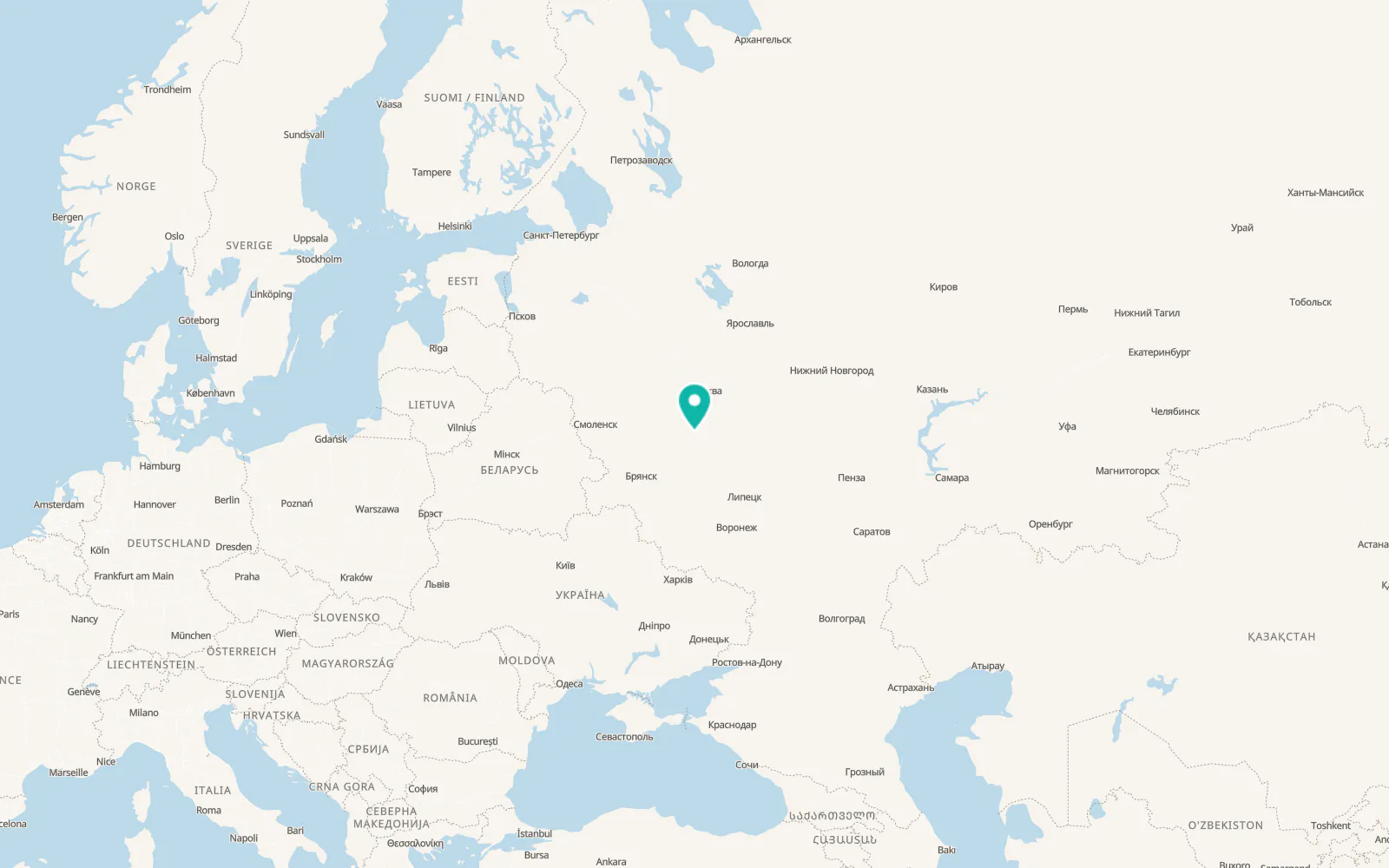 Map of Aleksin