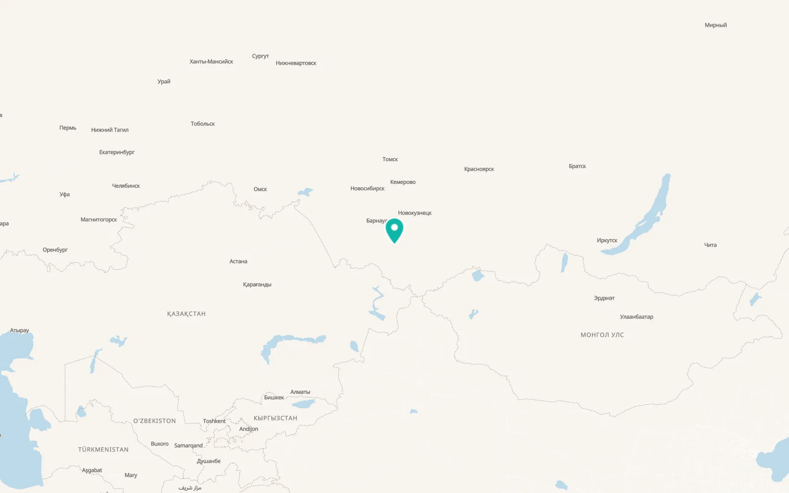 Map of Altayskoye