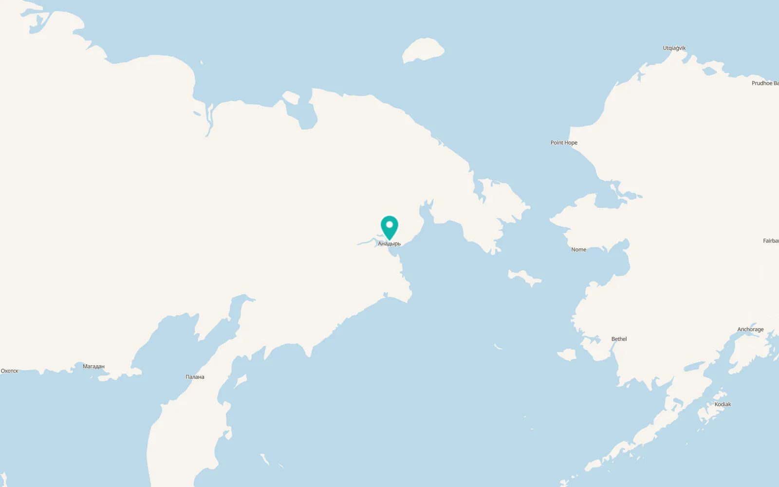 Map of Anadyr
