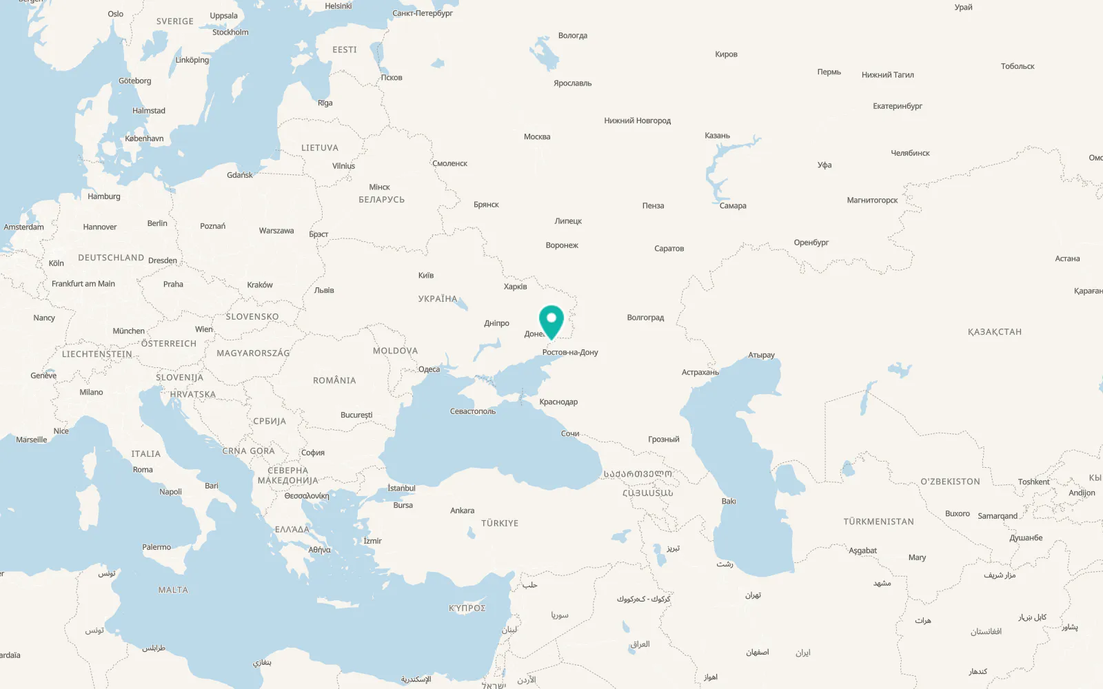 Map of Anastasiyevka