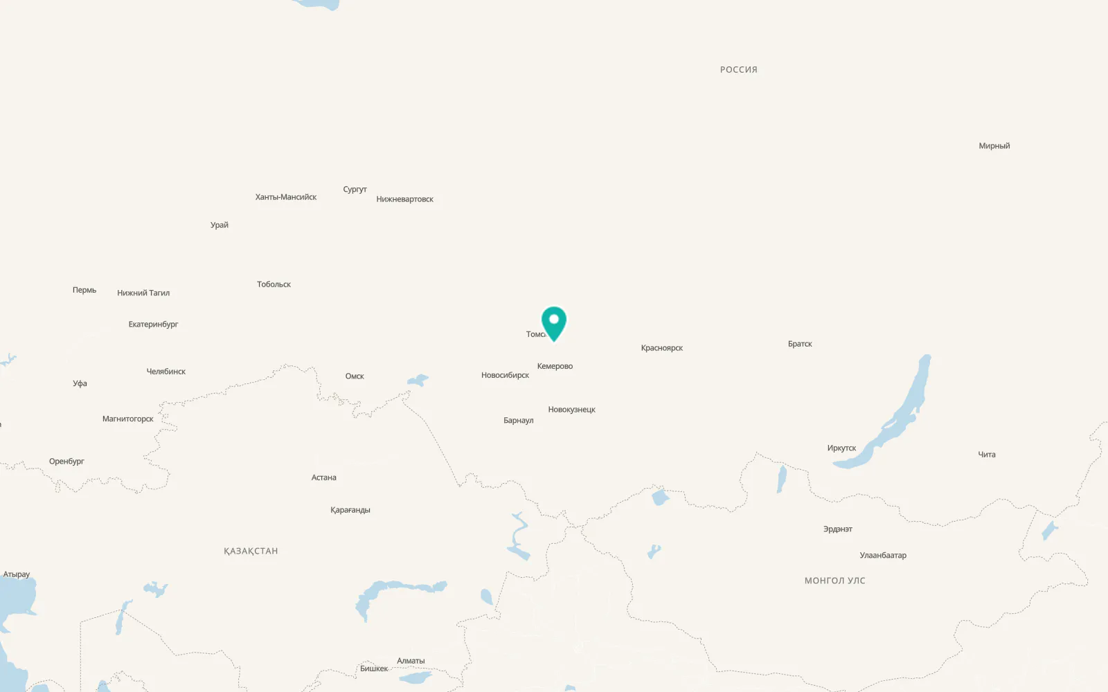 Map of Anzhero-Sudzhensk