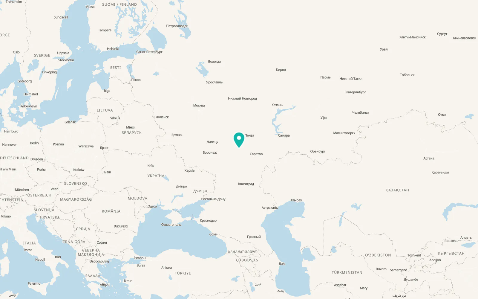 Map of Arkadak