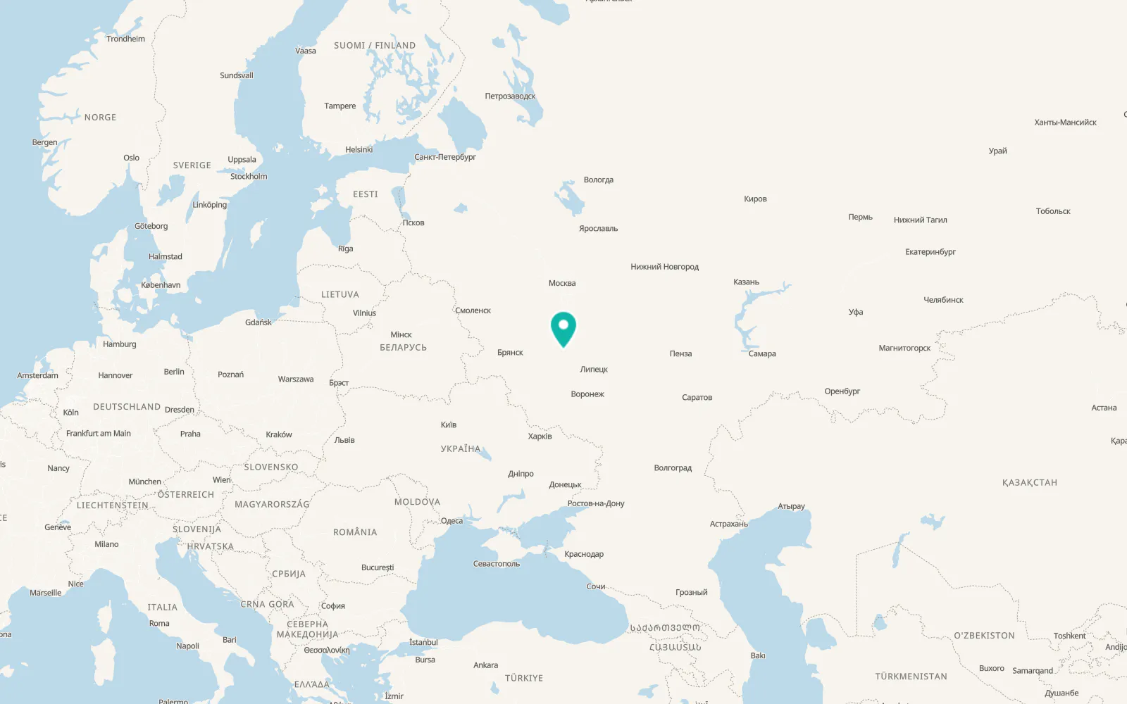 Map of Arkhangel’skoye