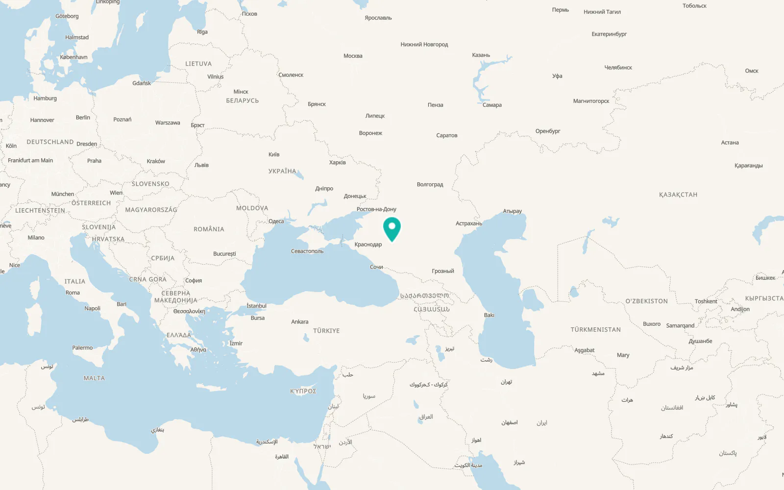 Map of Armavir