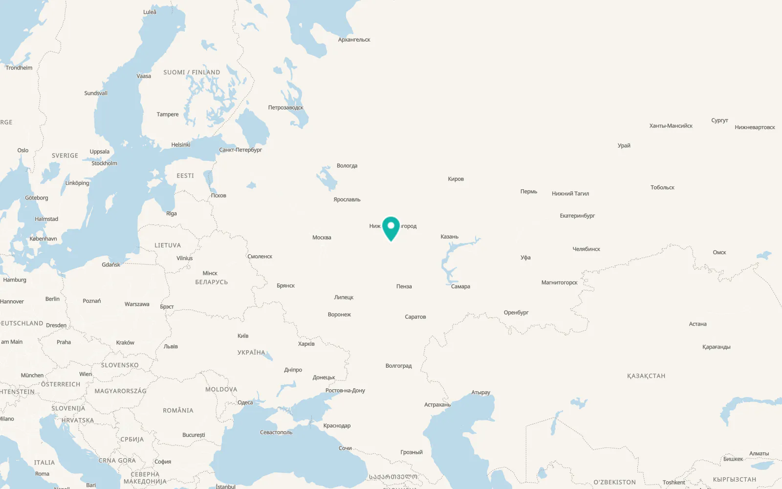 Map of Arzamas