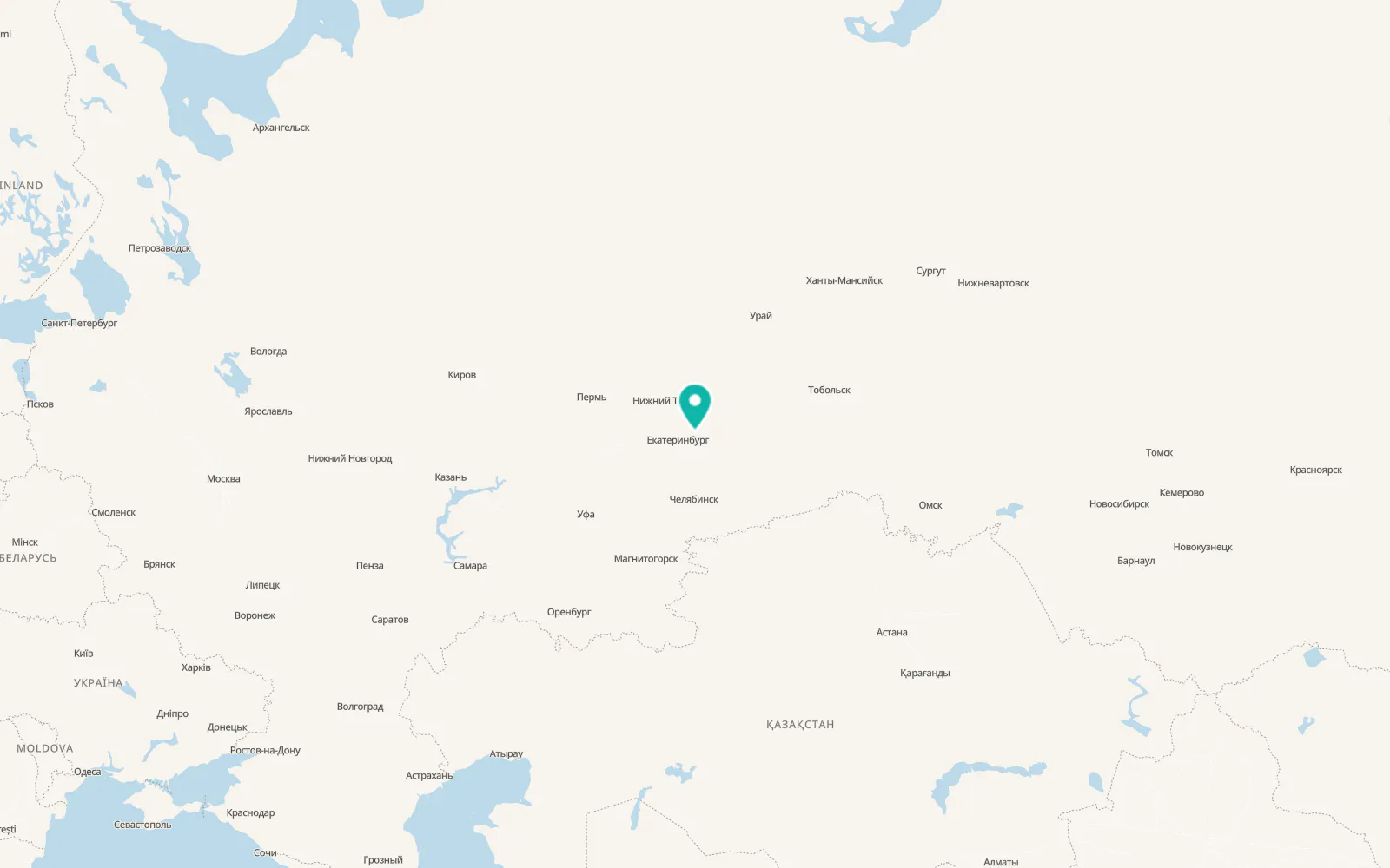 Map of Asbest