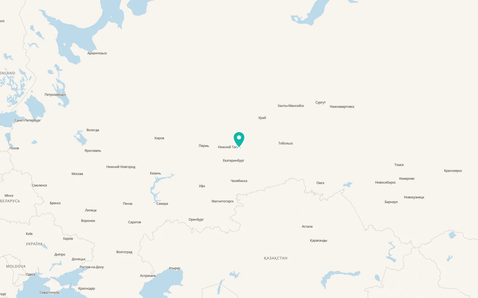 Map of Asbestovskiy