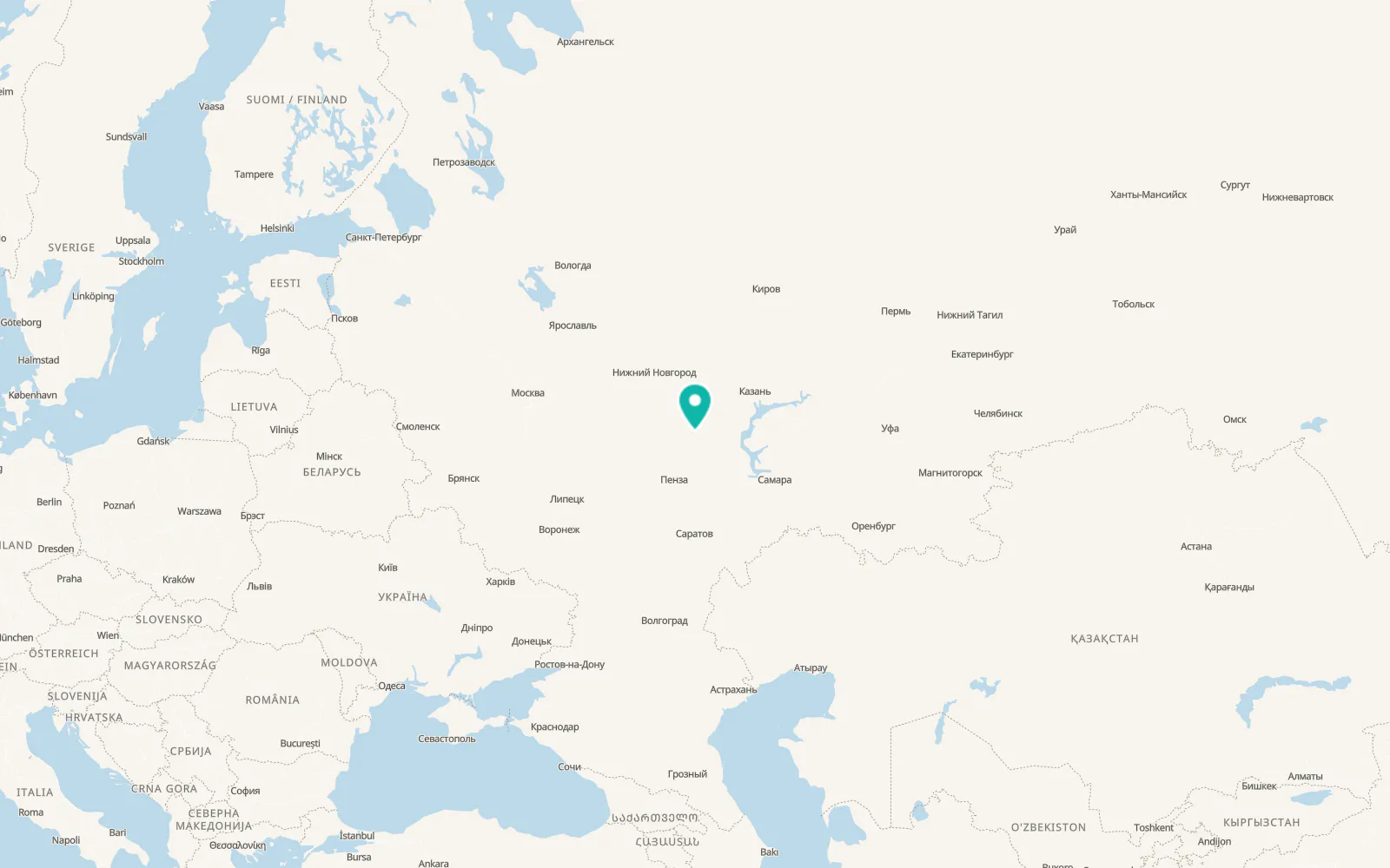 Map of Atyashevo