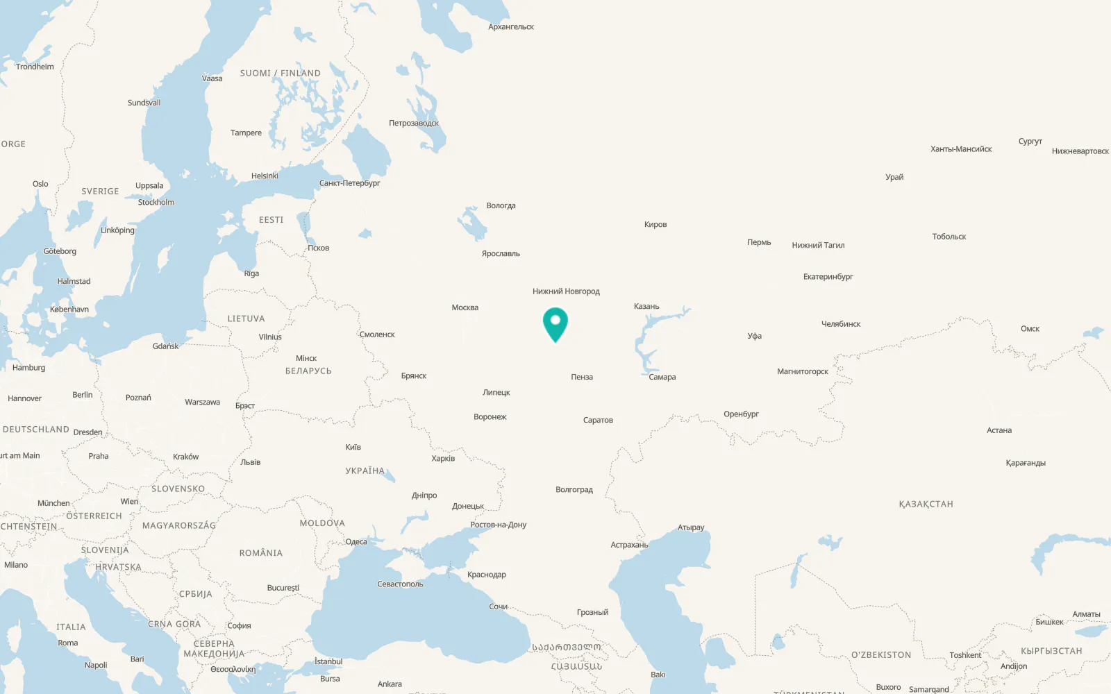 Map of Atyur’yevo