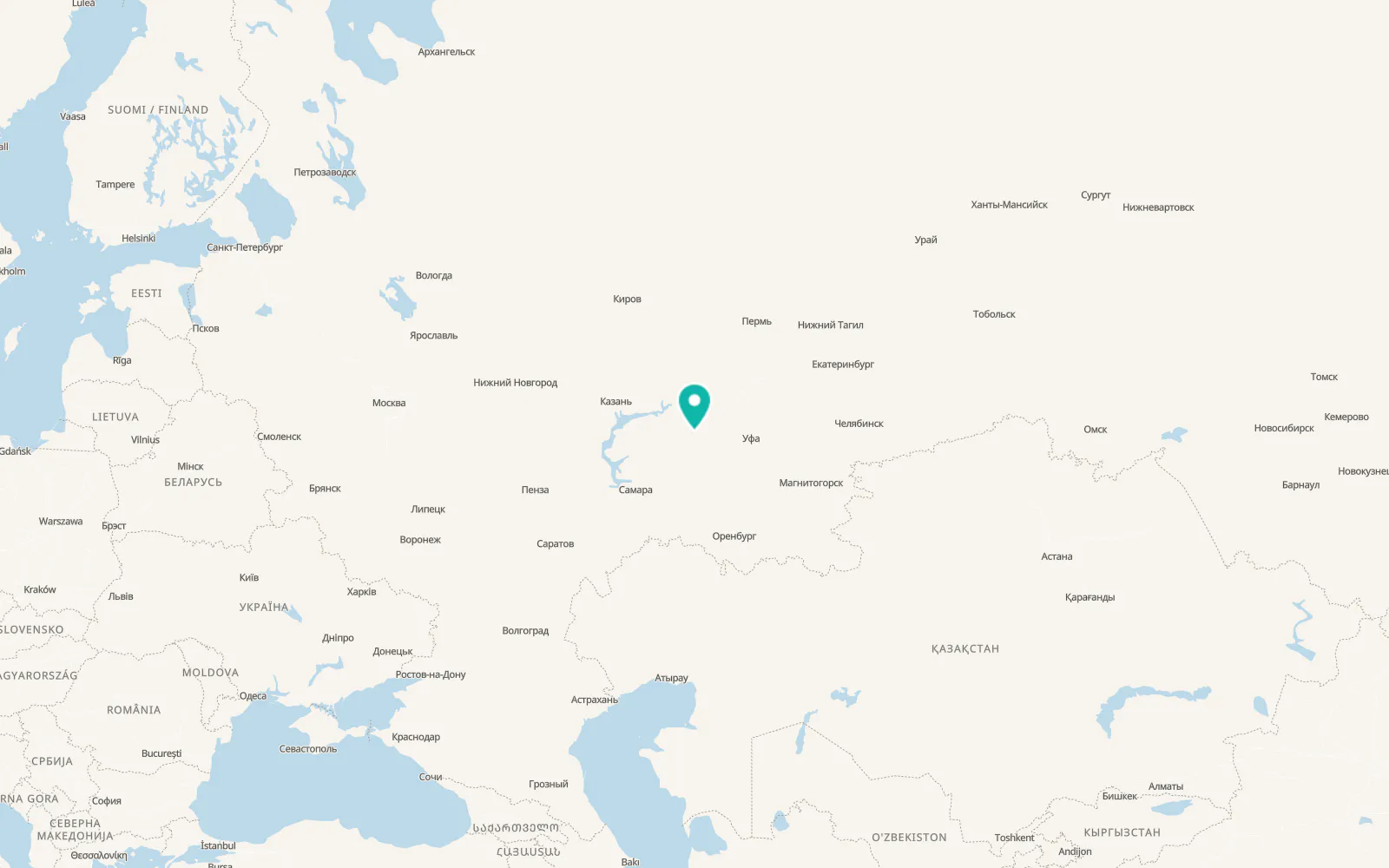 Map of Aznakayevo