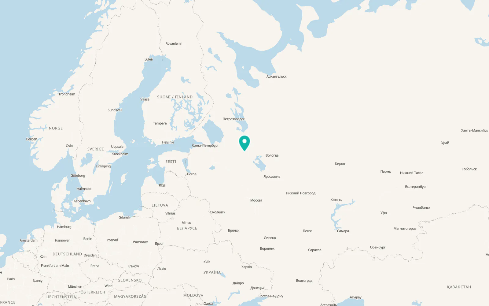 Map of Babayevo