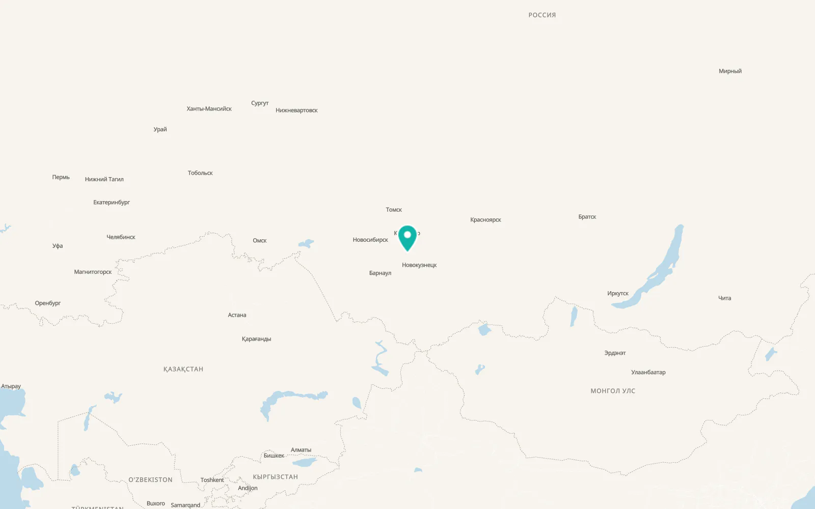 Map of Bachatskiy