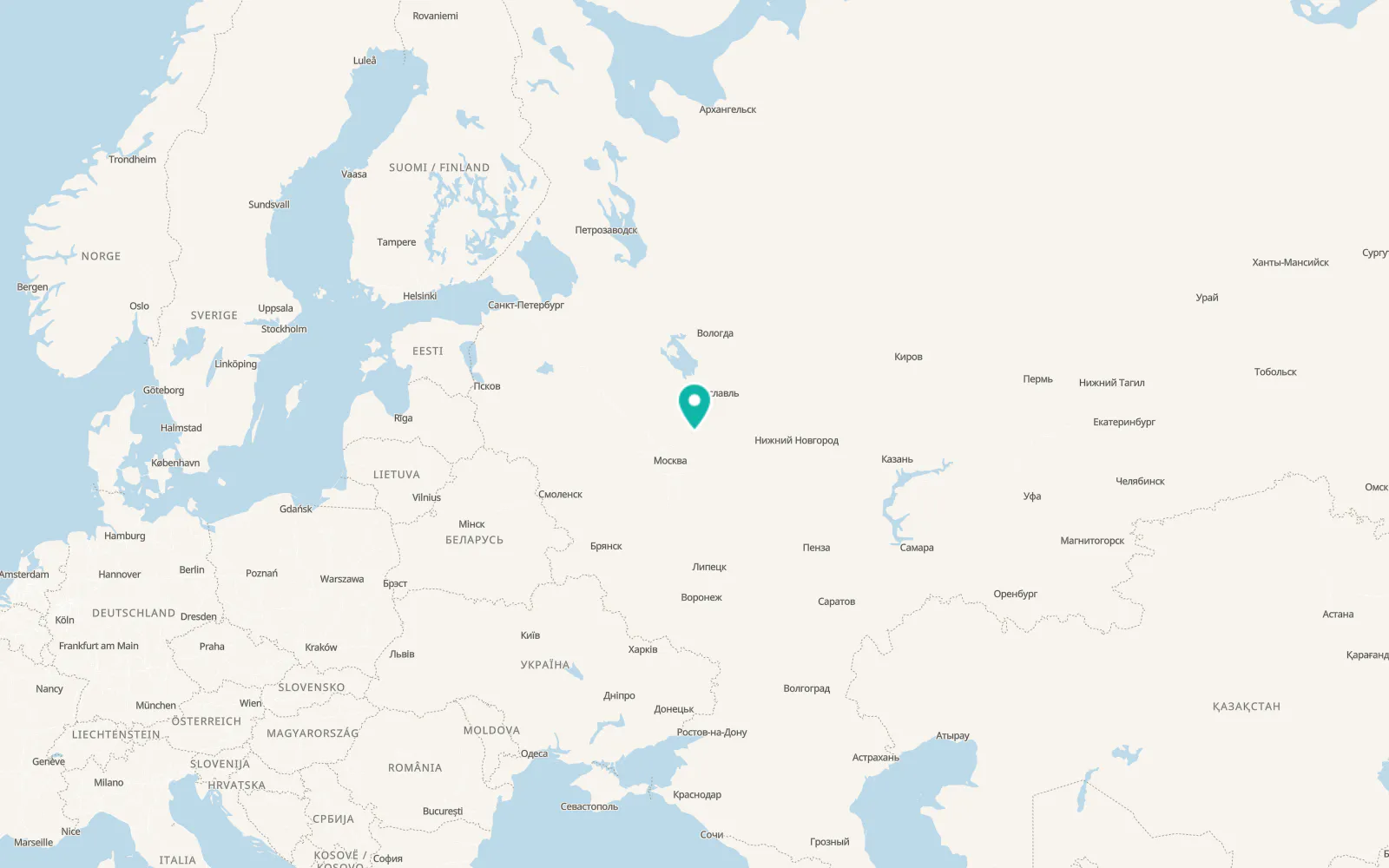 Map of Balakirevo