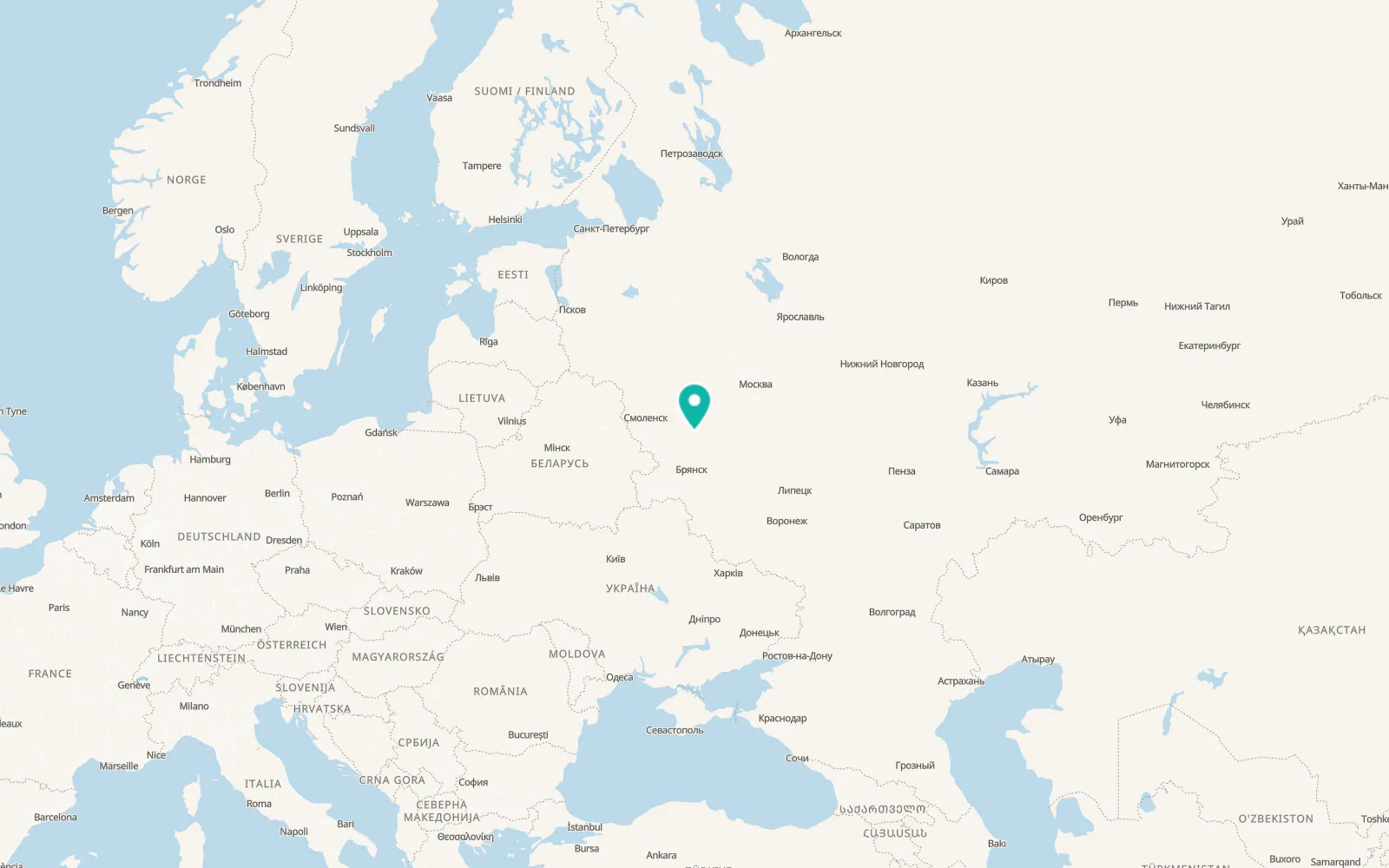 Map of Baryatino