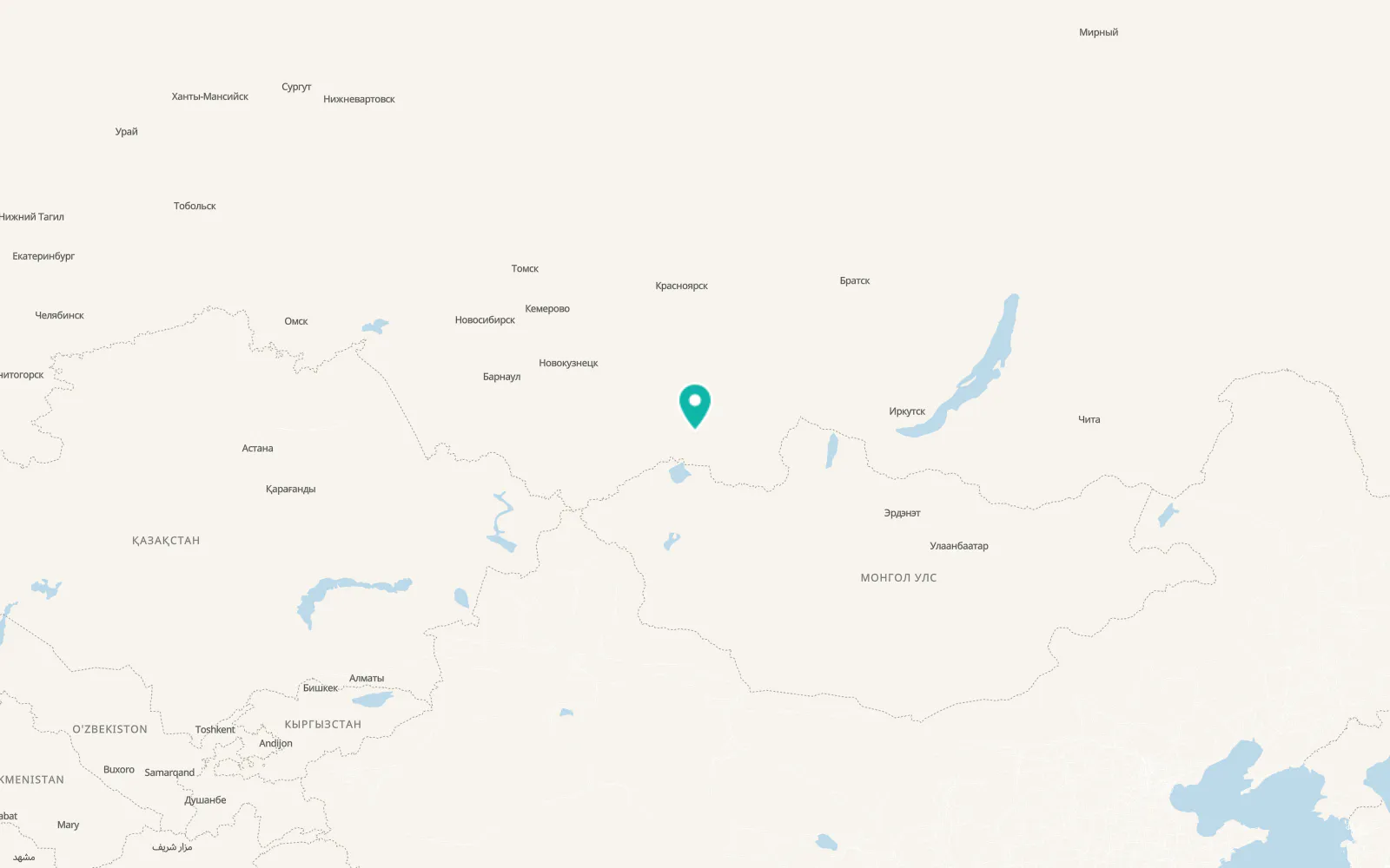 Map of Bayan-Kol