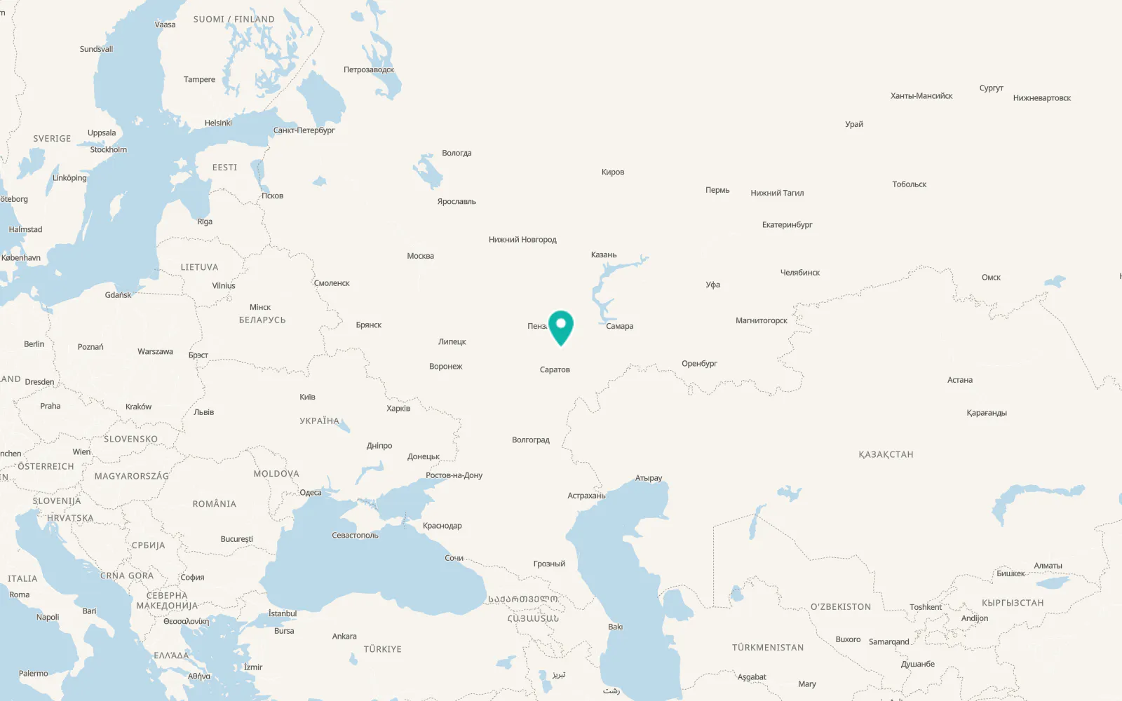 Map of Bazarnyy Karabulak