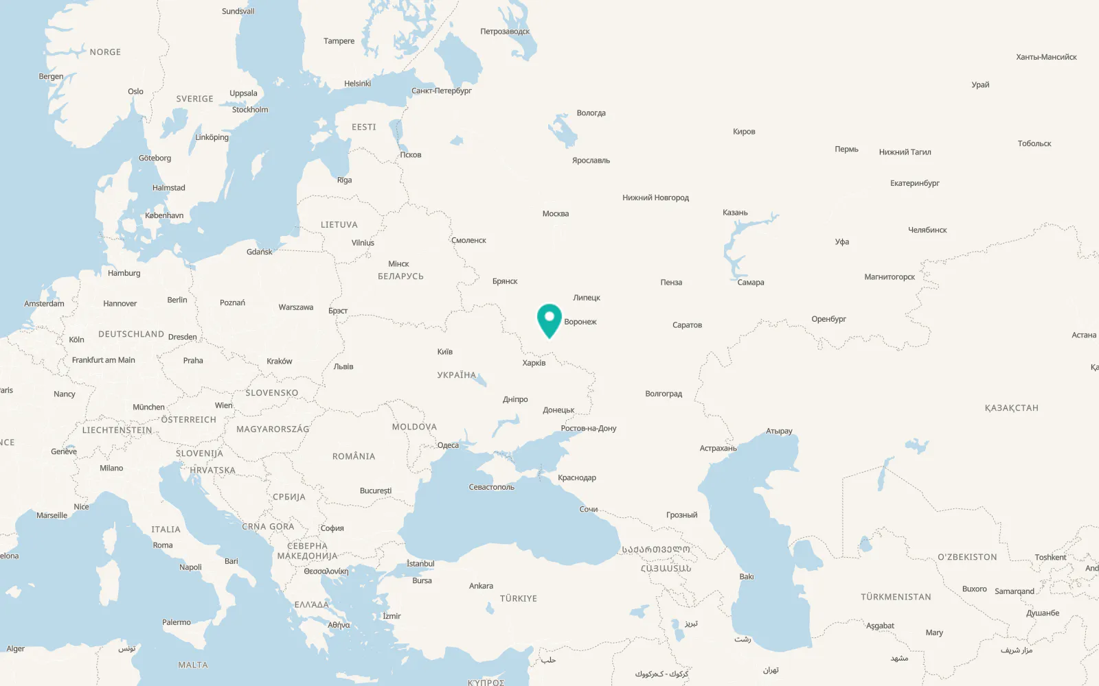 Map of Bekhteyevka