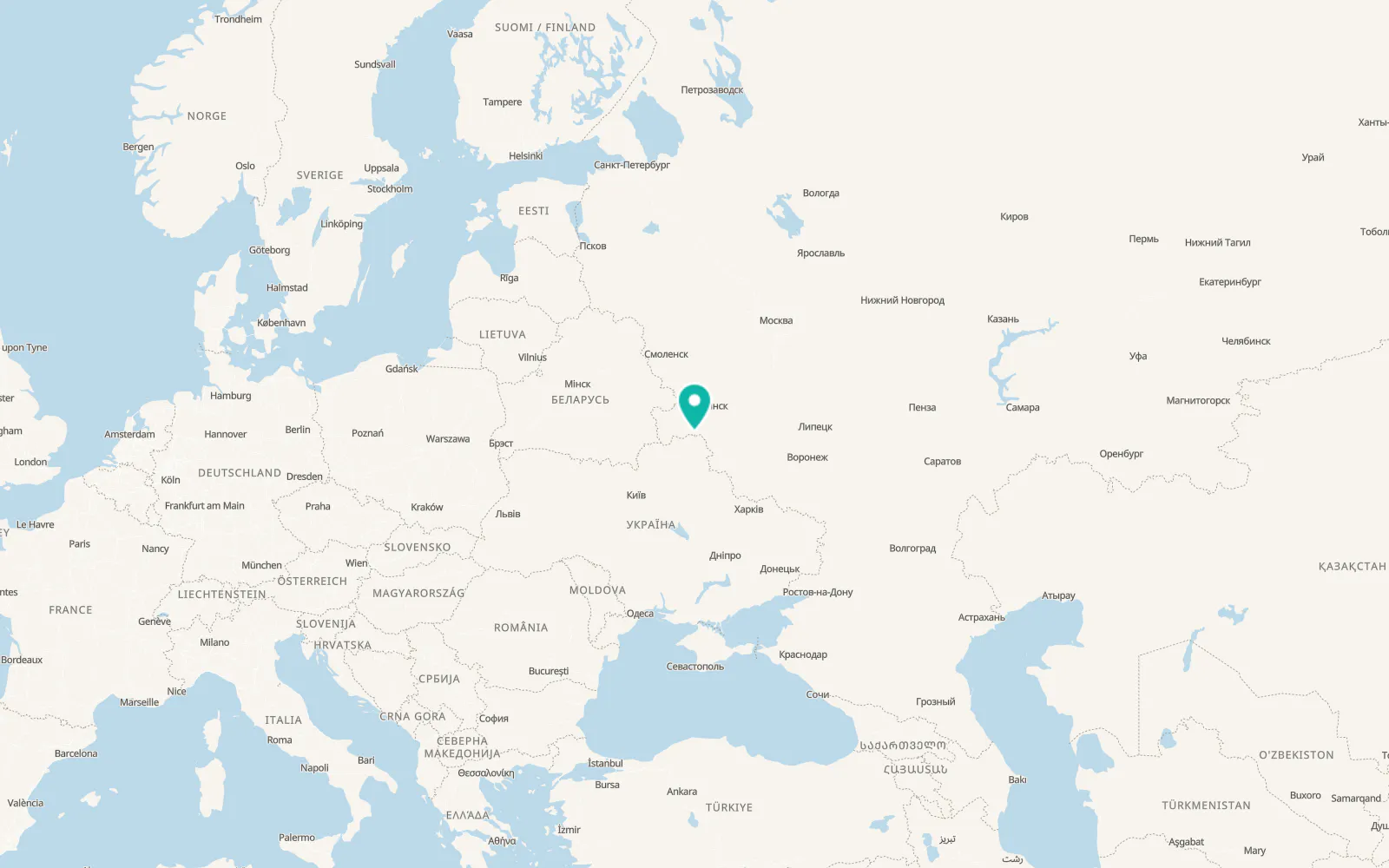 Map of Belaya Berëzka