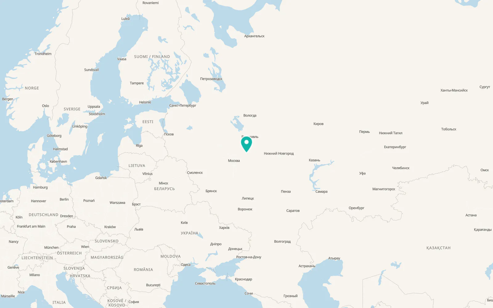 Map of Belaya Rechka