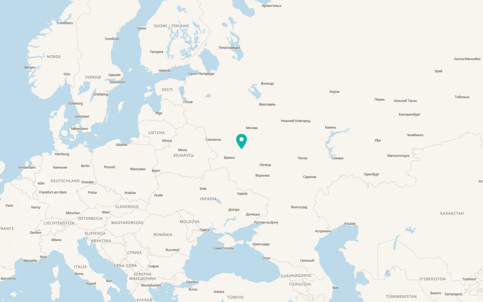 Map of Belëv