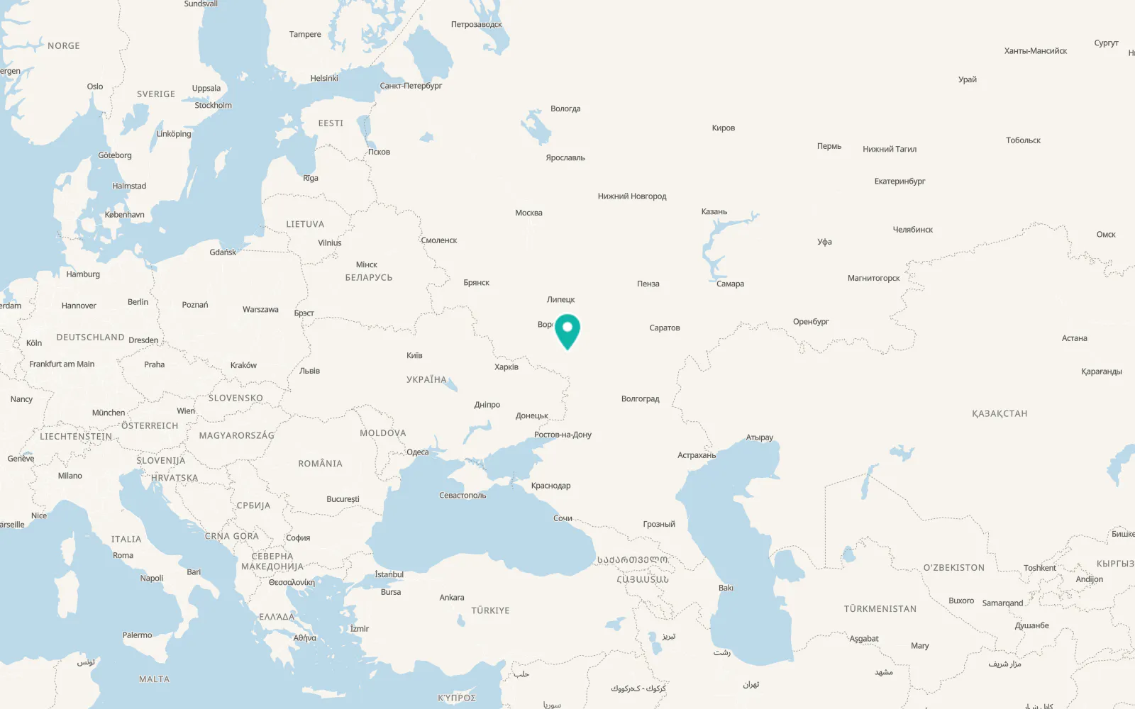 Map of Belogor’ye