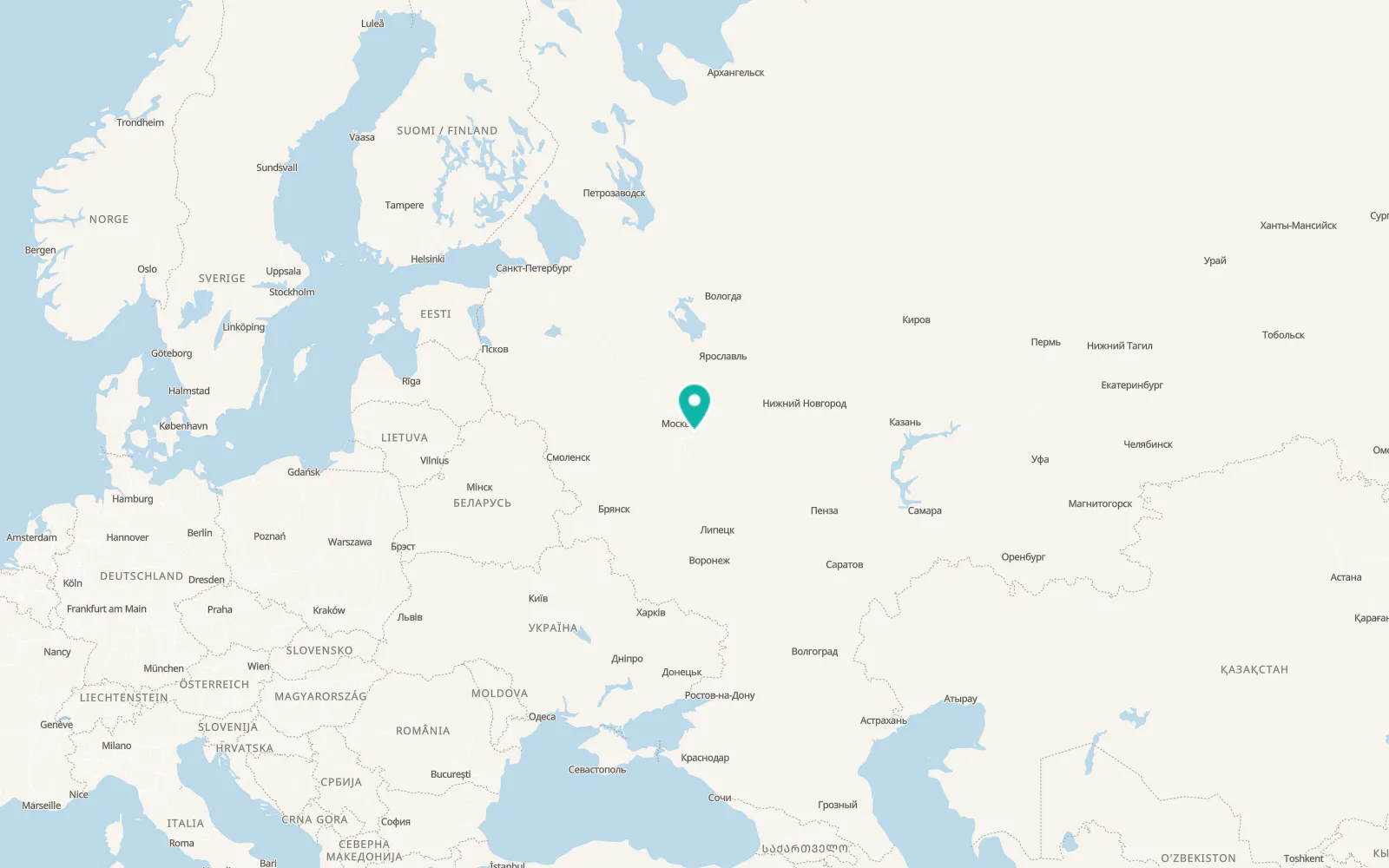 Map of Beloozyorskiy
