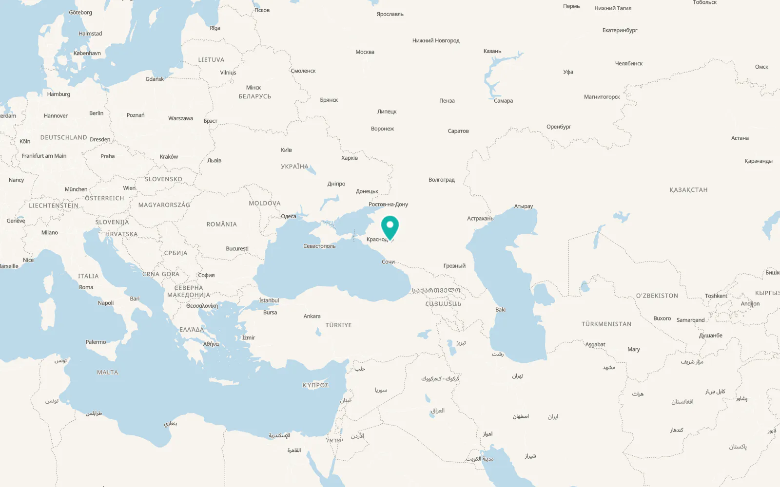 Map of Belorechensk