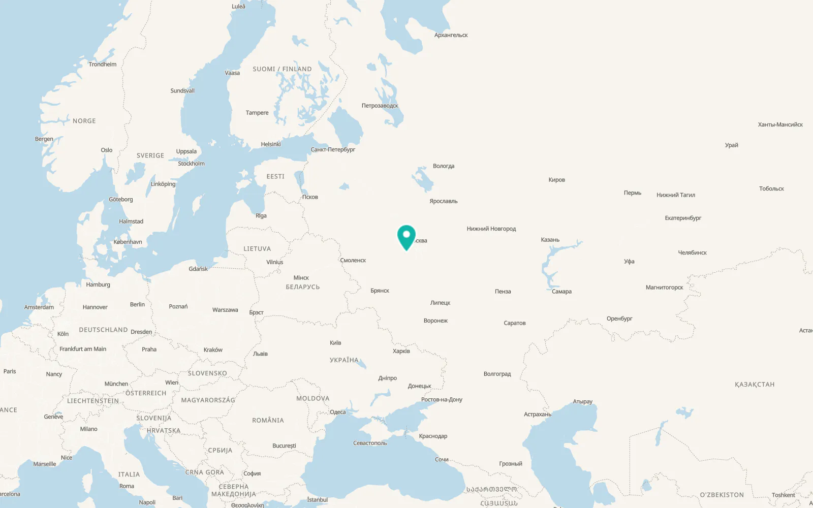 Map of Belousovo
