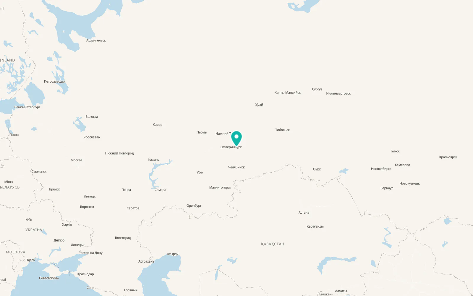 Map of Beloyarskiy