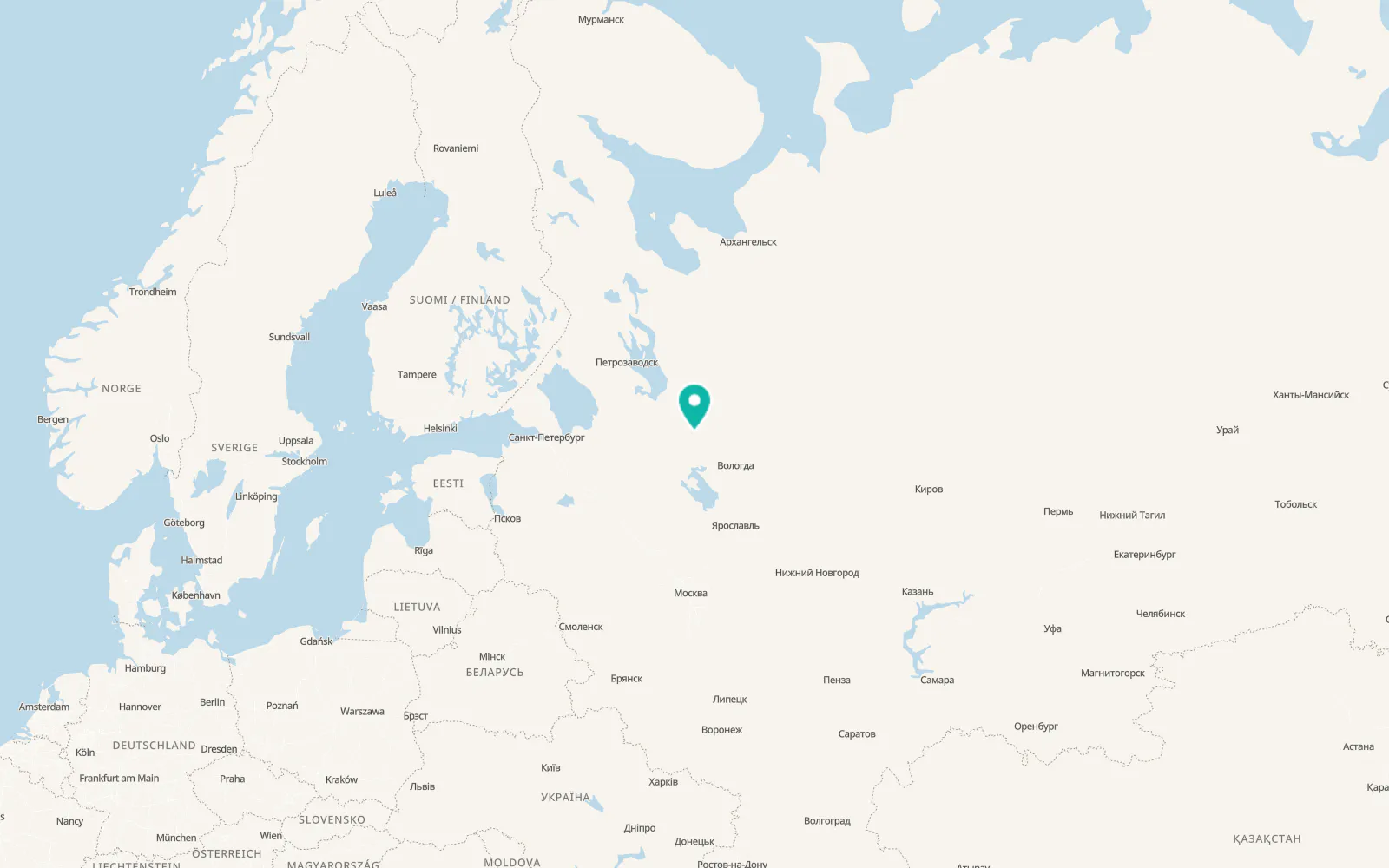 Map of Belozërsk
