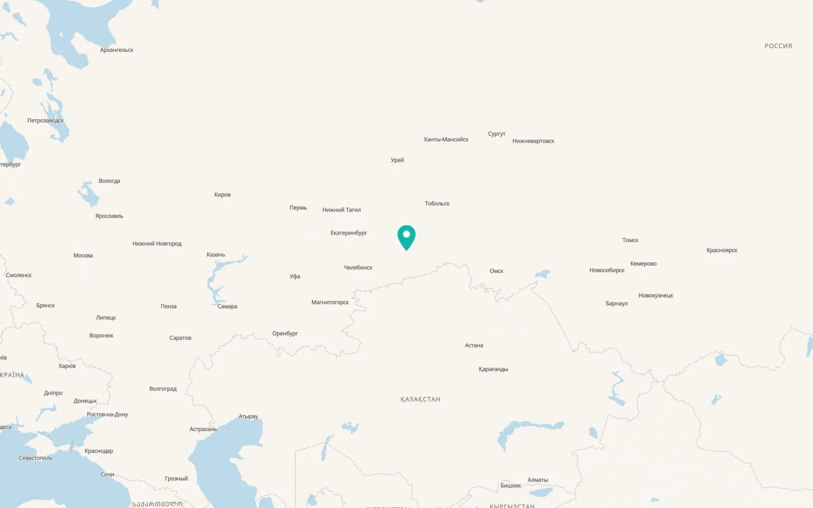 Map of Belozerskoye