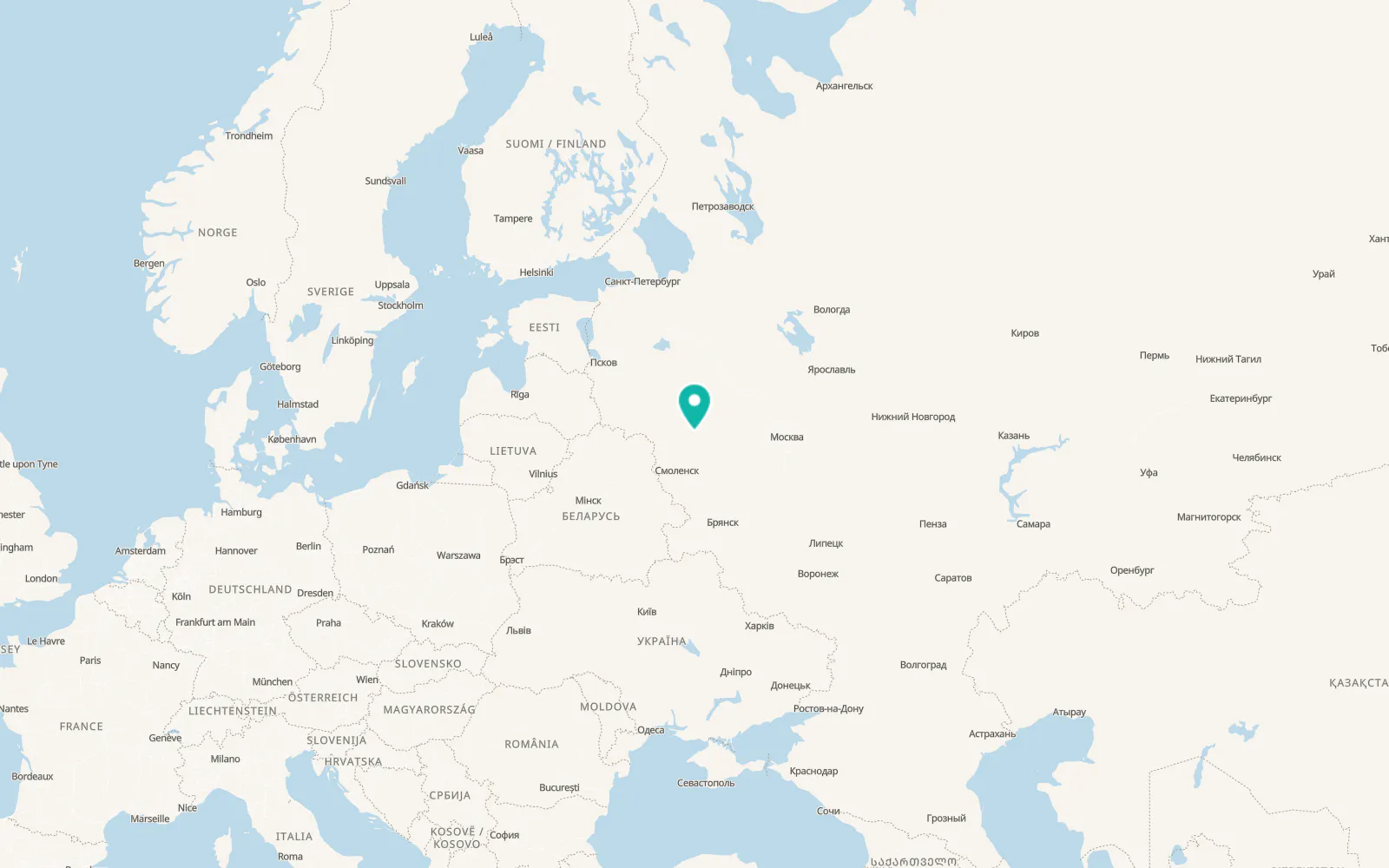 Map of Belyy