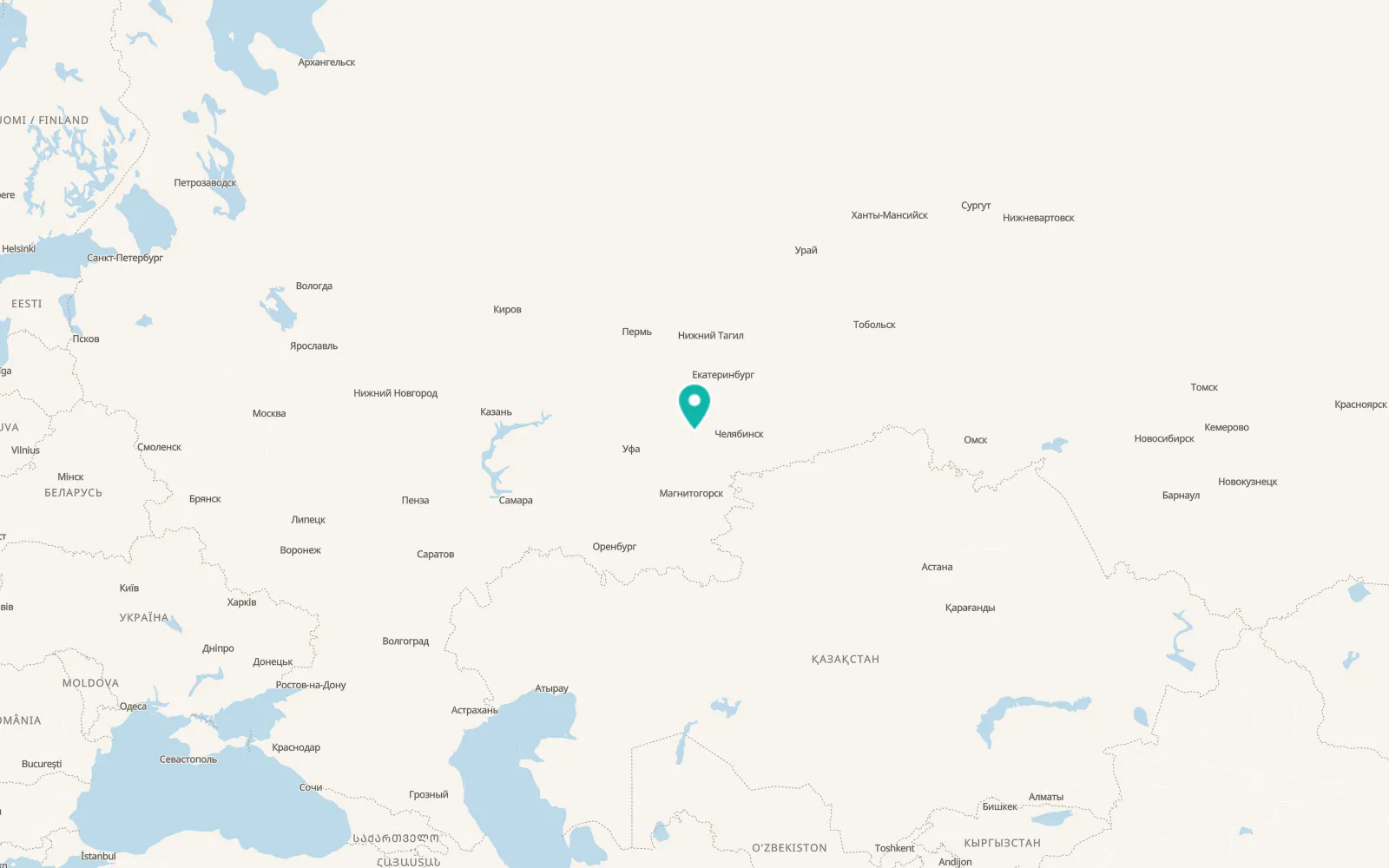 Map of Berdyaush
