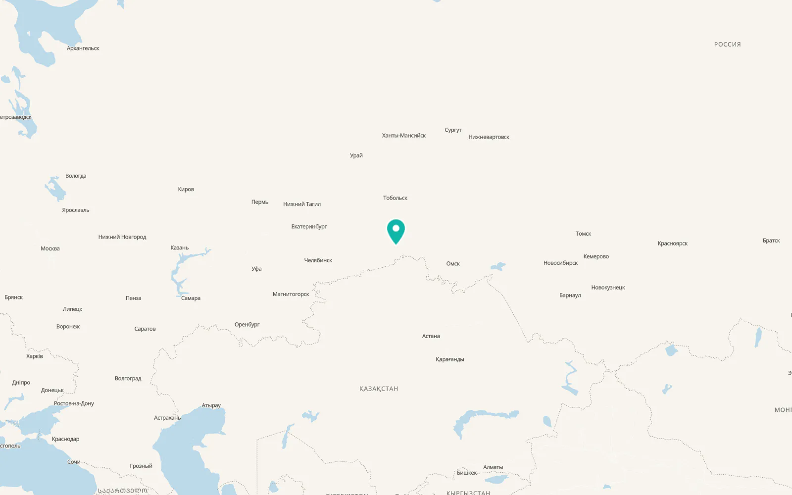 Map of Berdyuzh’ye